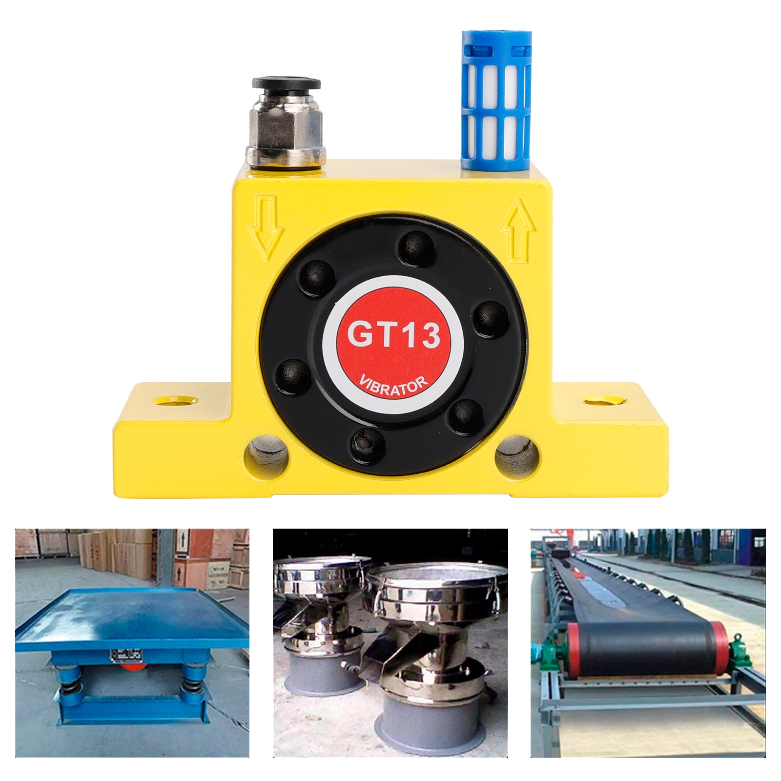 Pneumatic Turbine Vibrators GT8/10/13/16/20/25 Silent Golden Industrial Vibrator, GT13