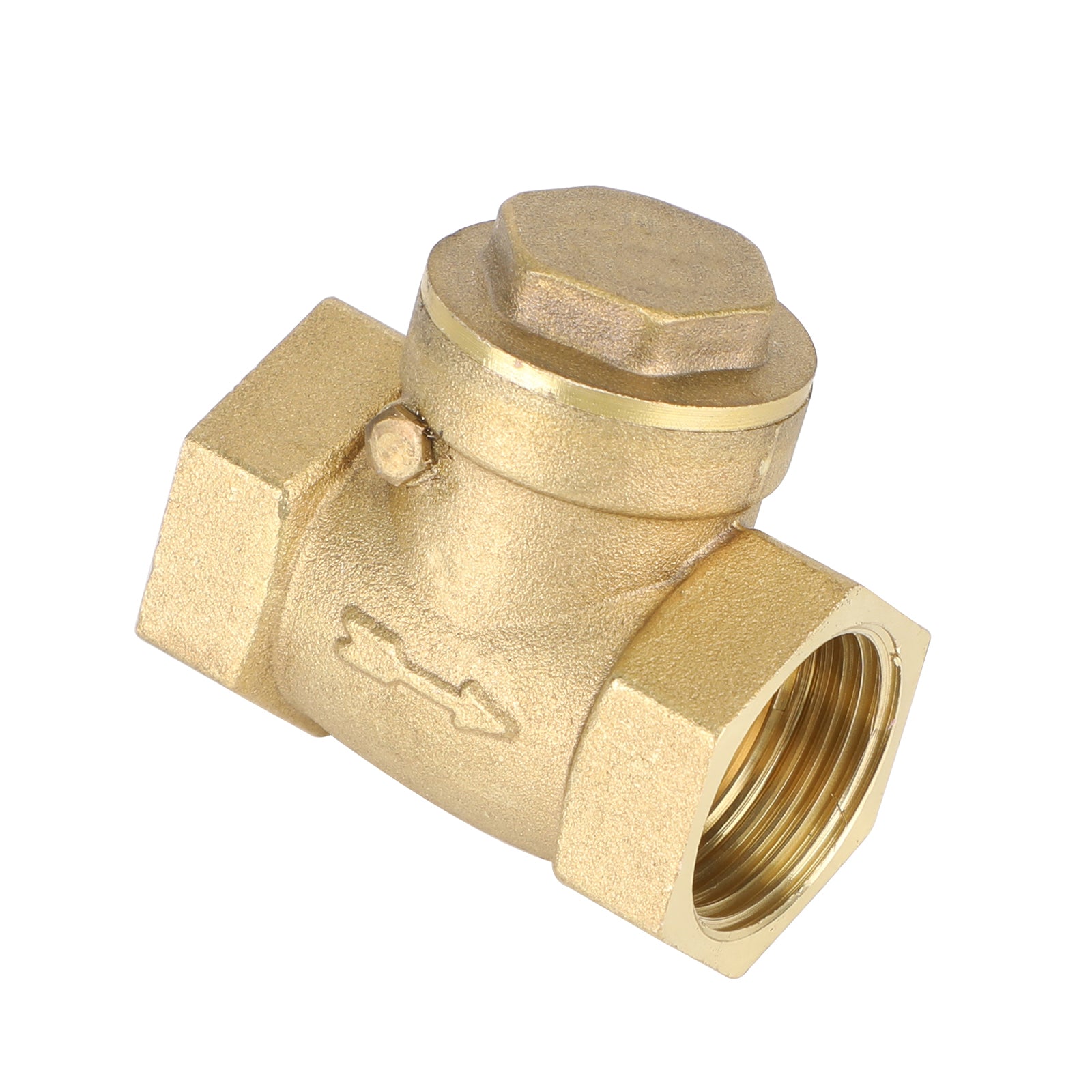 1/2" 3/4" 1" 2" Female Thread Brass Horizontal DN15 Non-Return Swing Check Valve, 3/4"