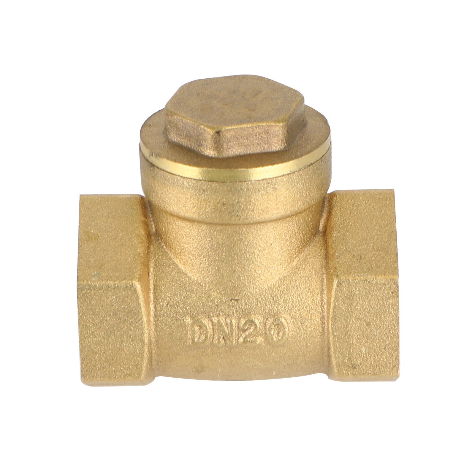 1/2" 3/4" 1" 2" Female Thread Brass Horizontal DN15 Non-Return Swing Check Valve, 3/4"
