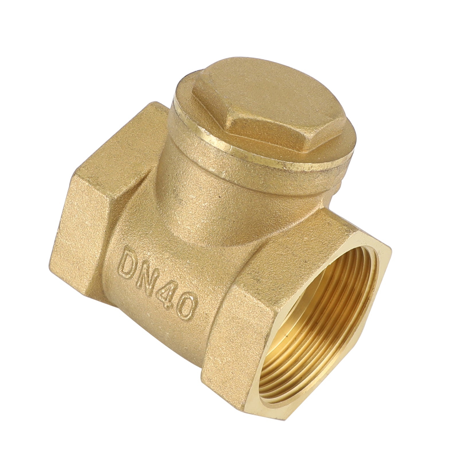 1/2" 3/4" 1" 2" Female Thread Brass Horizontal DN15 Non-Return Swing Check Valve, 1-1/2"