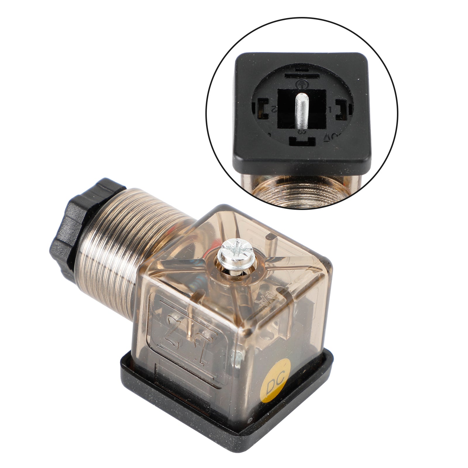 5Pcs Transparent Solenoid Valve Coil 4 Pin Plug Connector Voltage Accessories