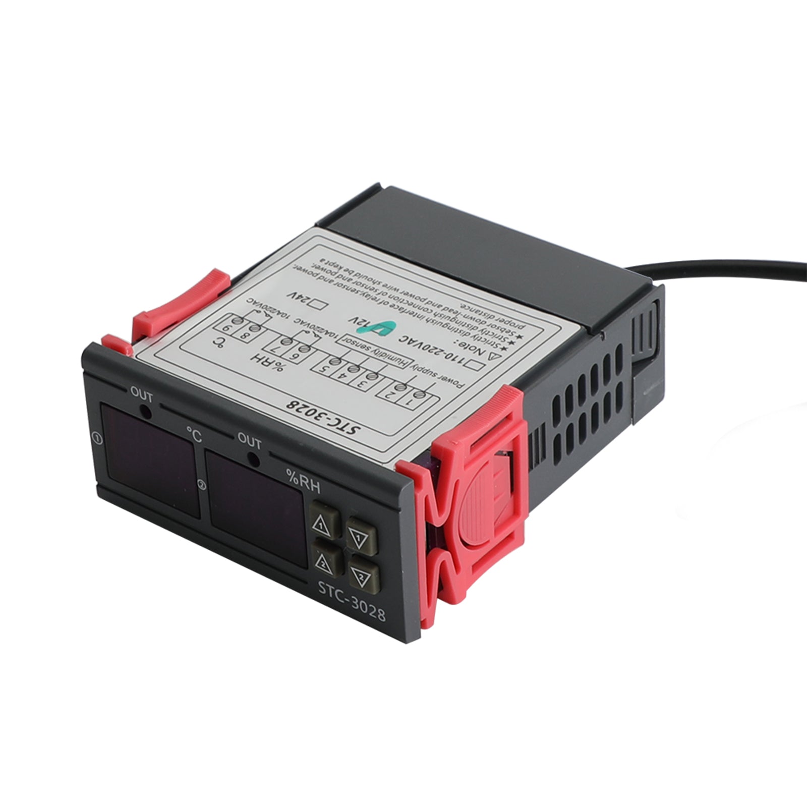 STC-3028 Dual Display Digital Temperature Humidity Controller Thermostat+Probe, DC12V