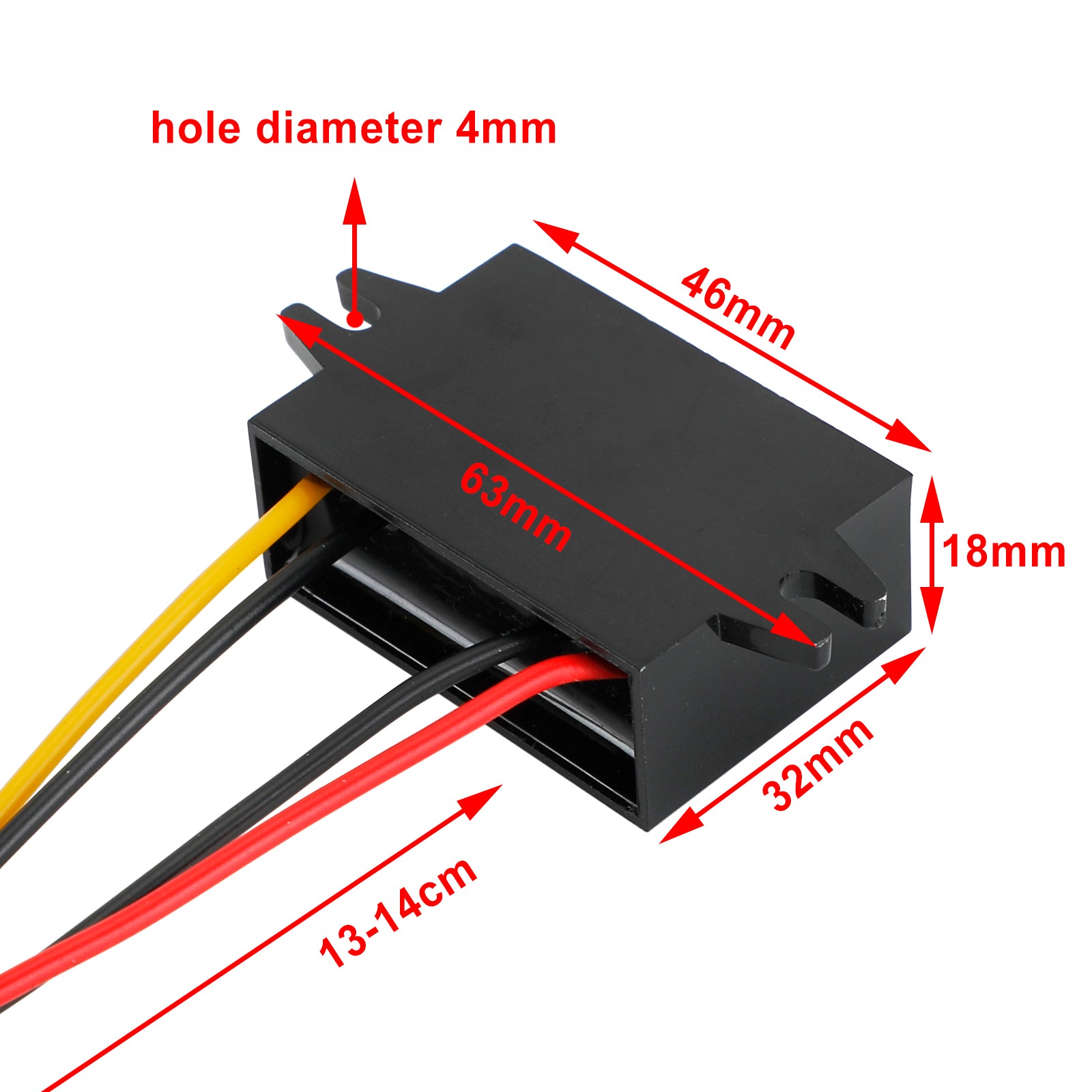 Waterproof DC-DC Converter 24V 36V 48V Step Down to 12V Power Supply Module, 3A