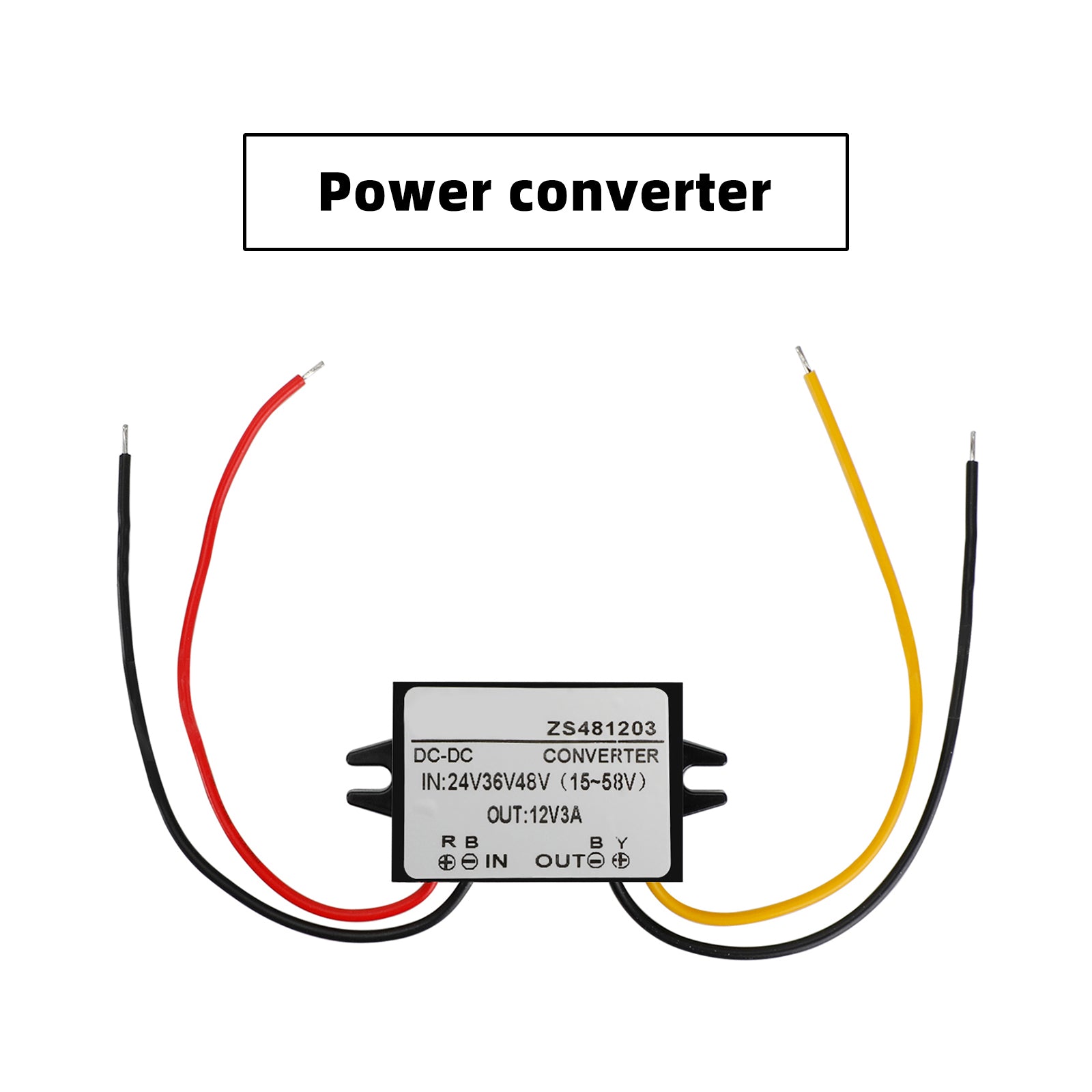 Waterproof DC-DC Converter 24V 36V 48V Step Down to 12V Power Supply Module, 3A
