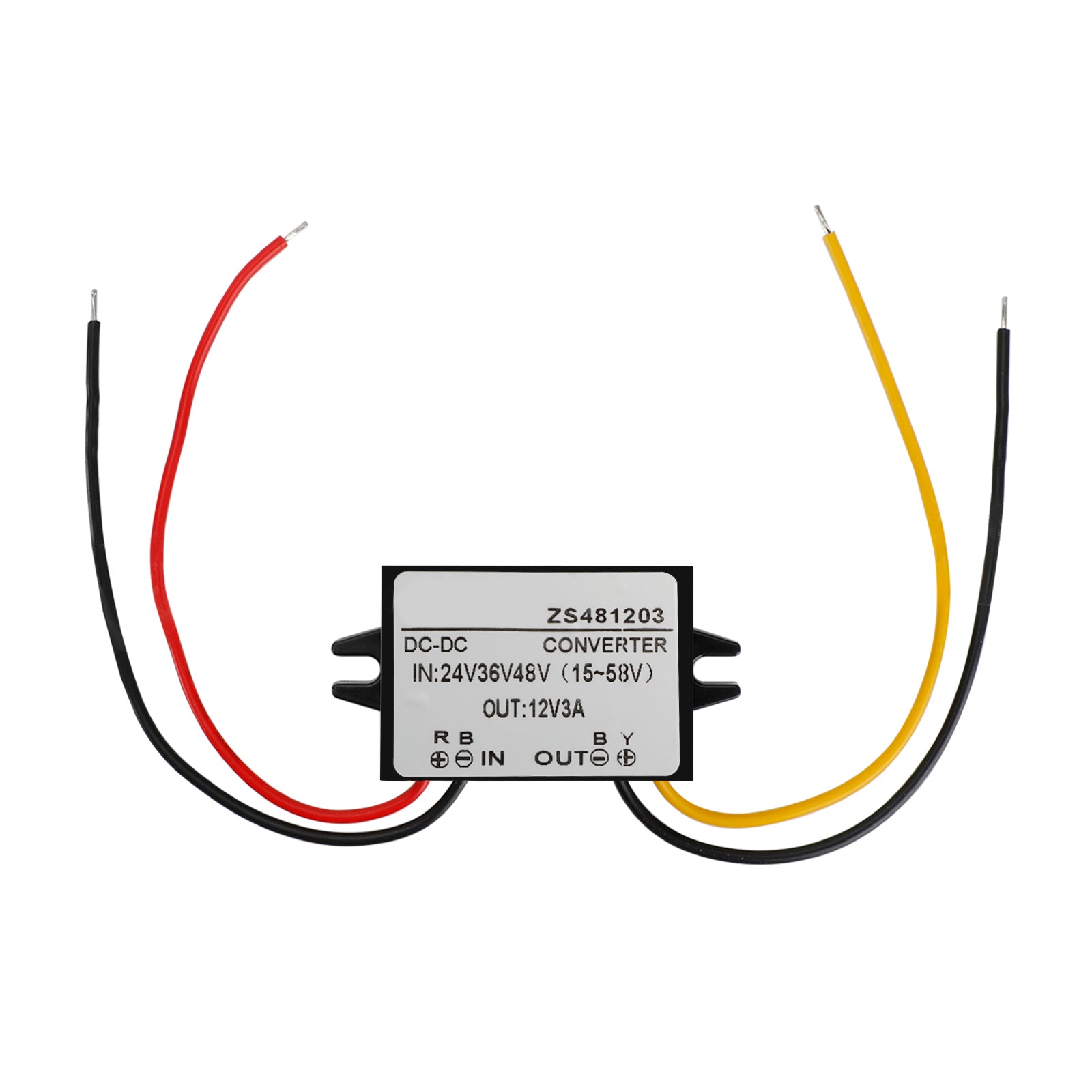 Waterproof DC-DC Converter 24V 36V 48V Step Down to 12V Power Supply Module, 3A