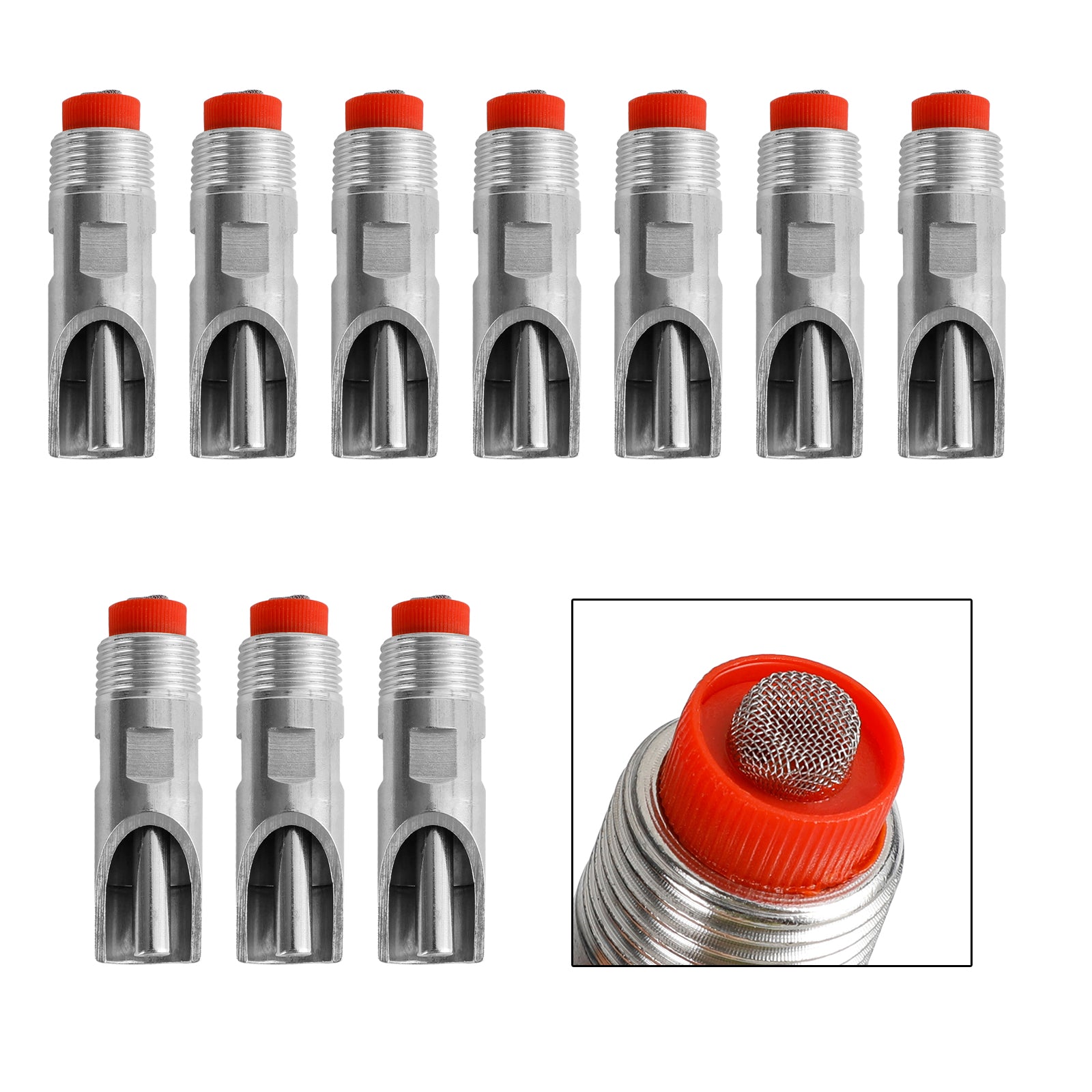 10Pcs Stainless Steel 1/2" Thread Pig Hog Automatic Nipple Drinker Waterer