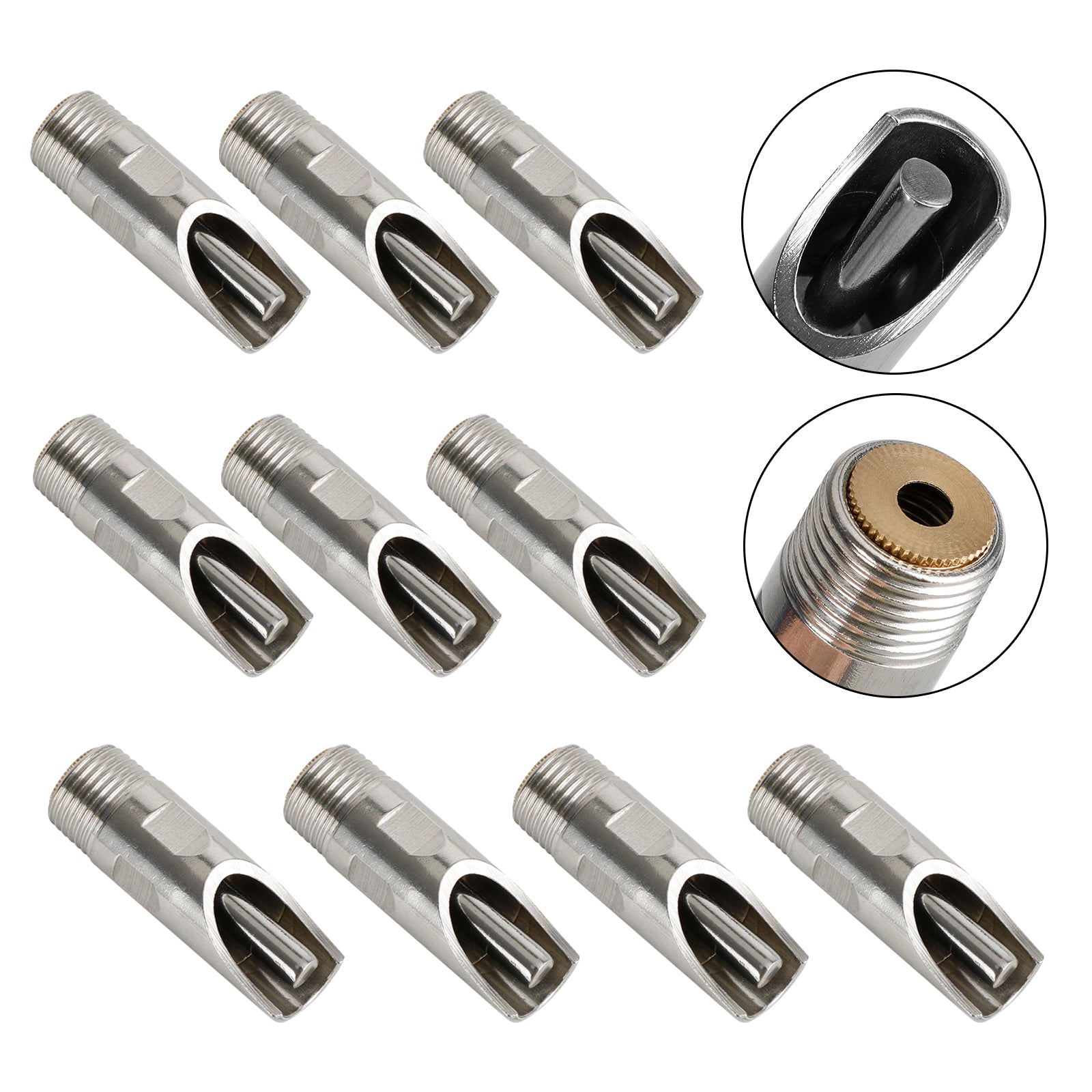 10Pc 1/2" Npt Pig Hog Nipple Drinker Automatic Waterer Feeder Stainless Steel