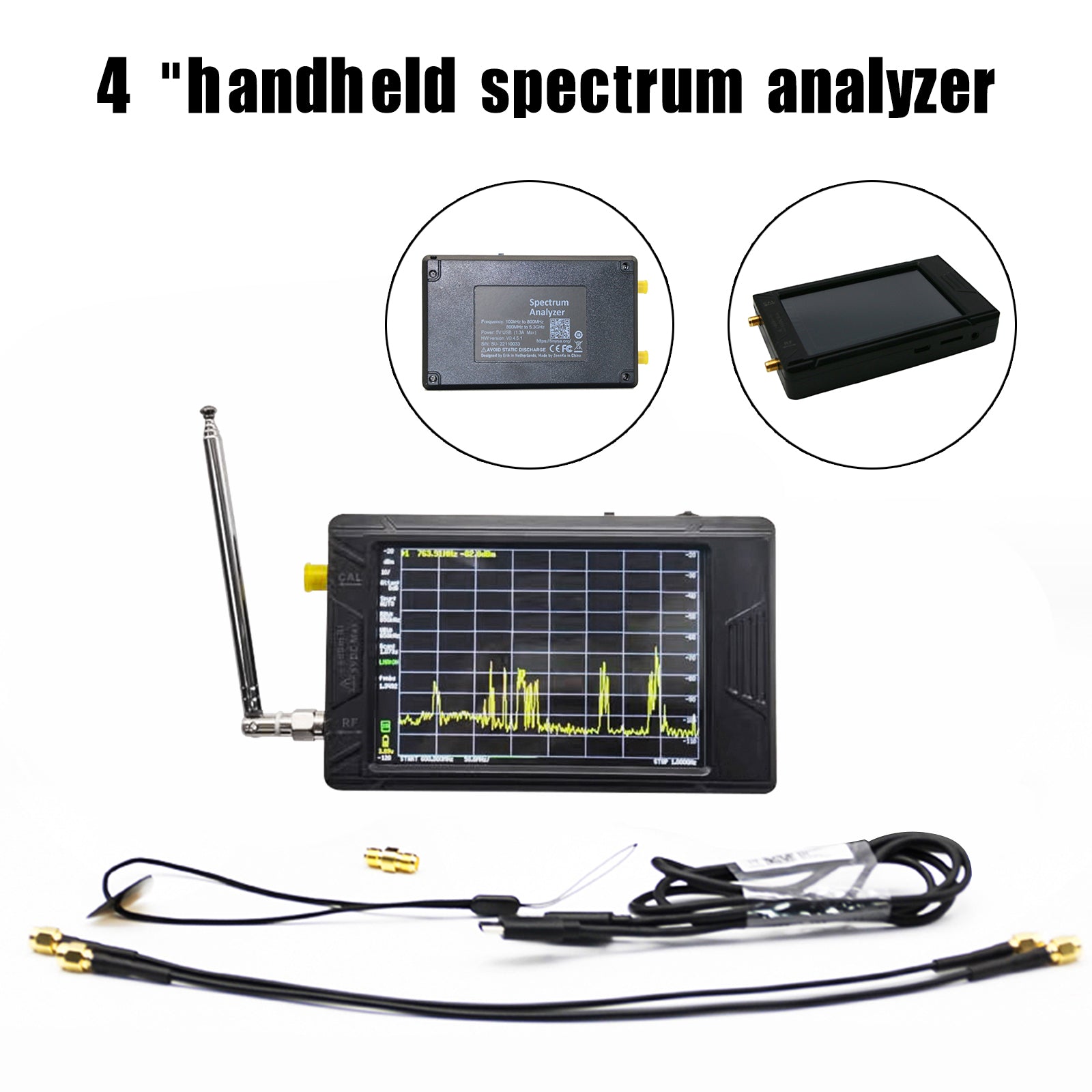 Handheld Spectrum Analyzer For TinySA ULTRA 3.95" Touch Screen+Battery