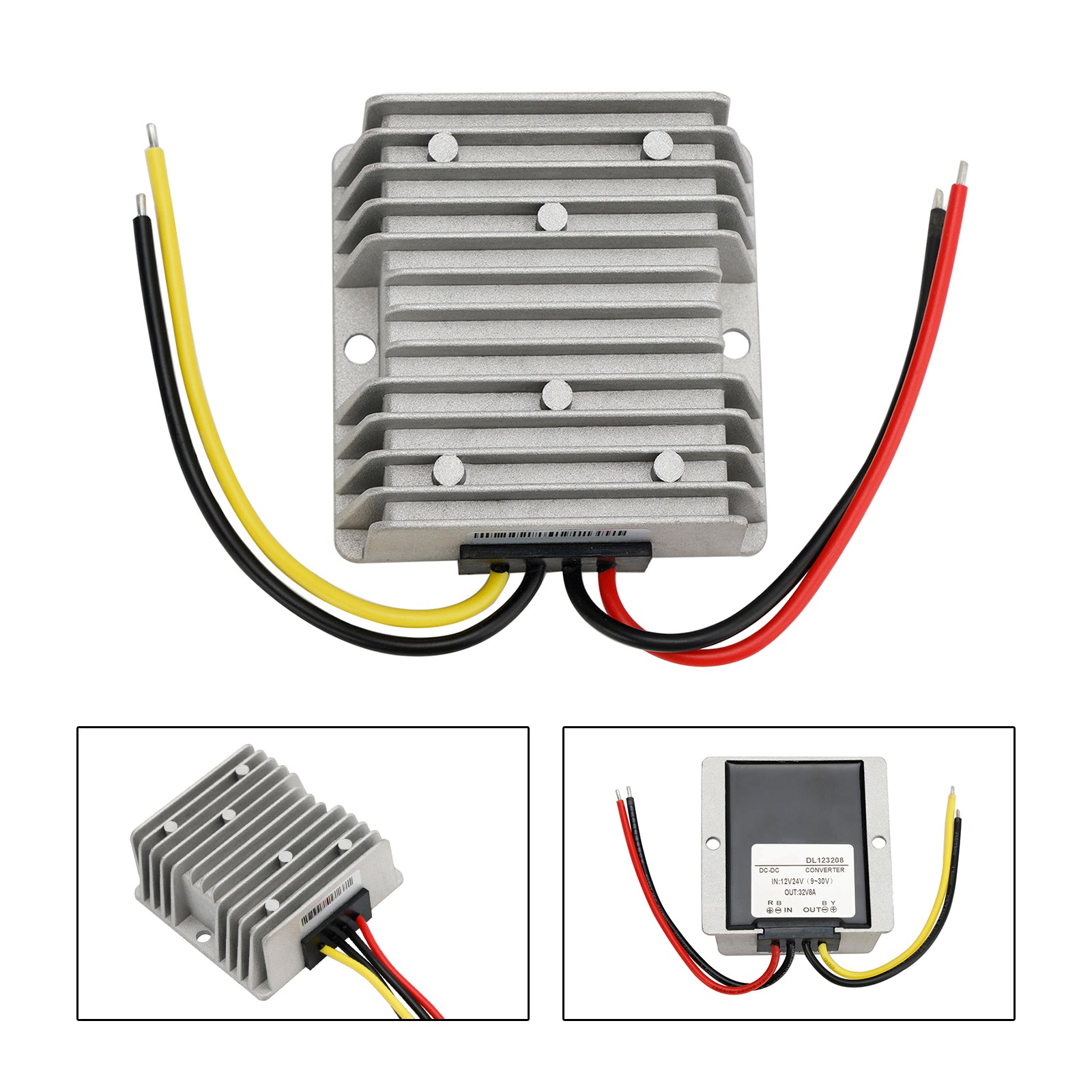 Waterproof DC/DC Converter Regulator 12V/24V Step Up to 32V 8A 256W