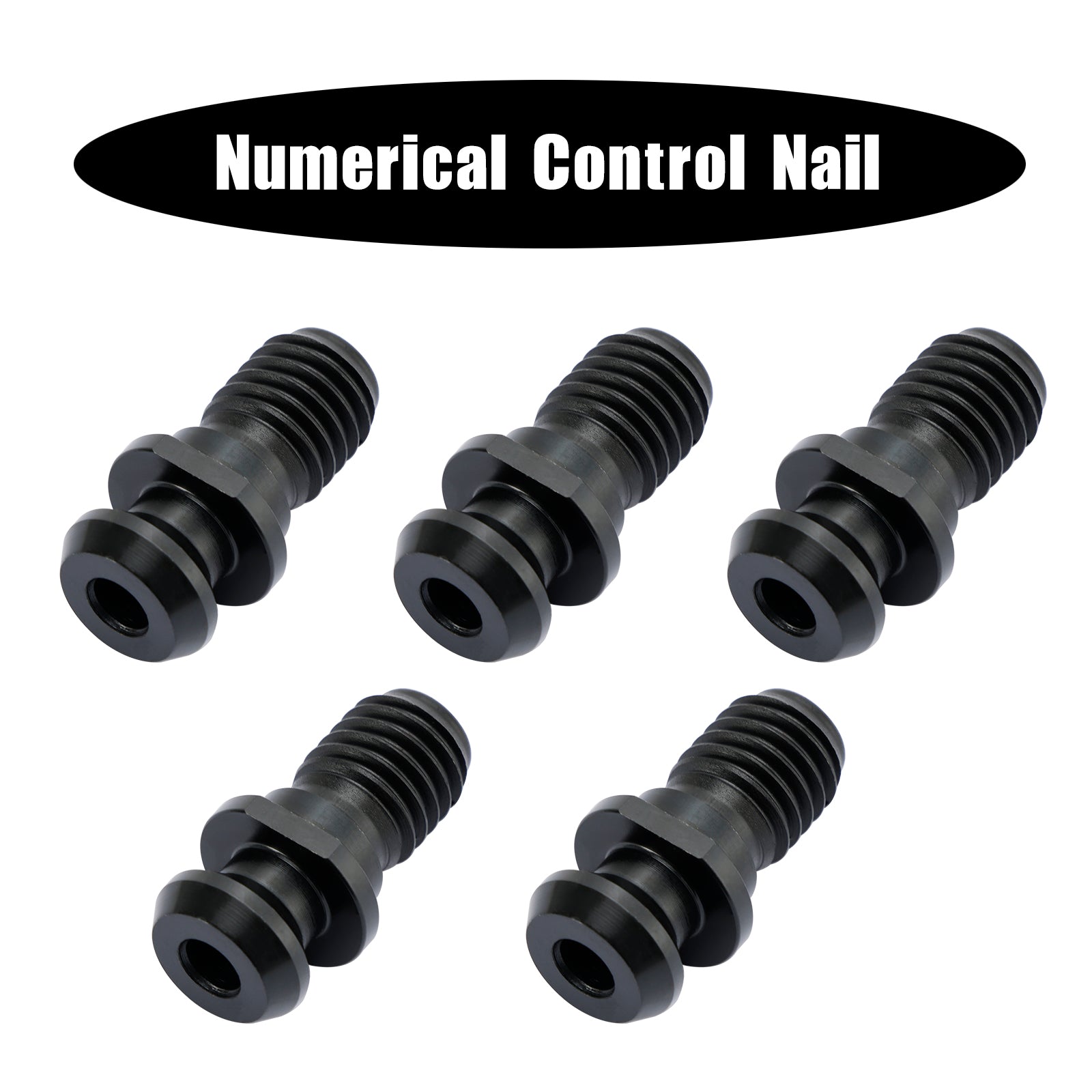 5 Pcs CAT40 45掳 0.740" Pull Stud Retention Knob Fits Mazak Fadal CNC Black