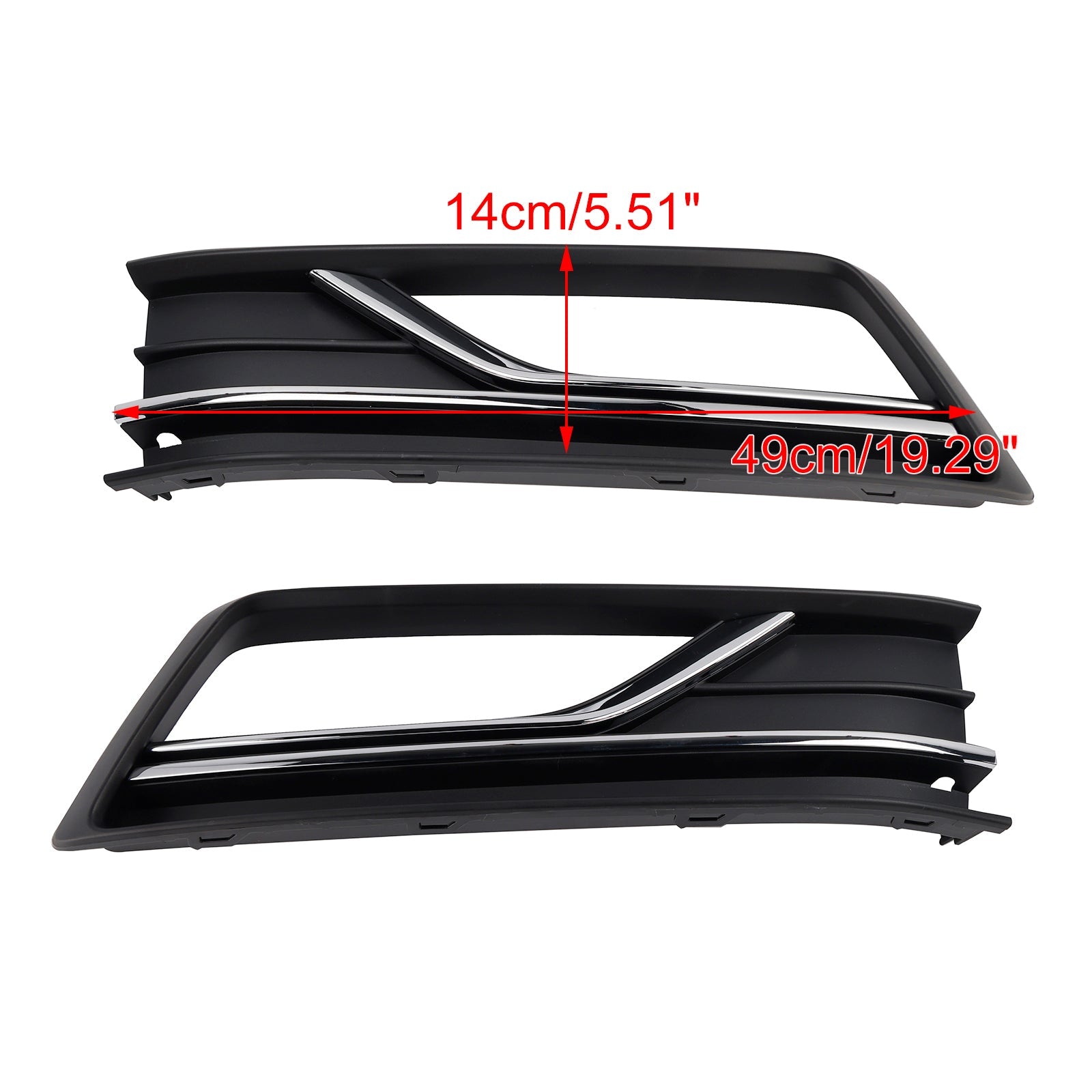 2PCS Fog Light Lamp Grille Cover Fit VW Passat B8 NMS (USA Car) 2016-2018