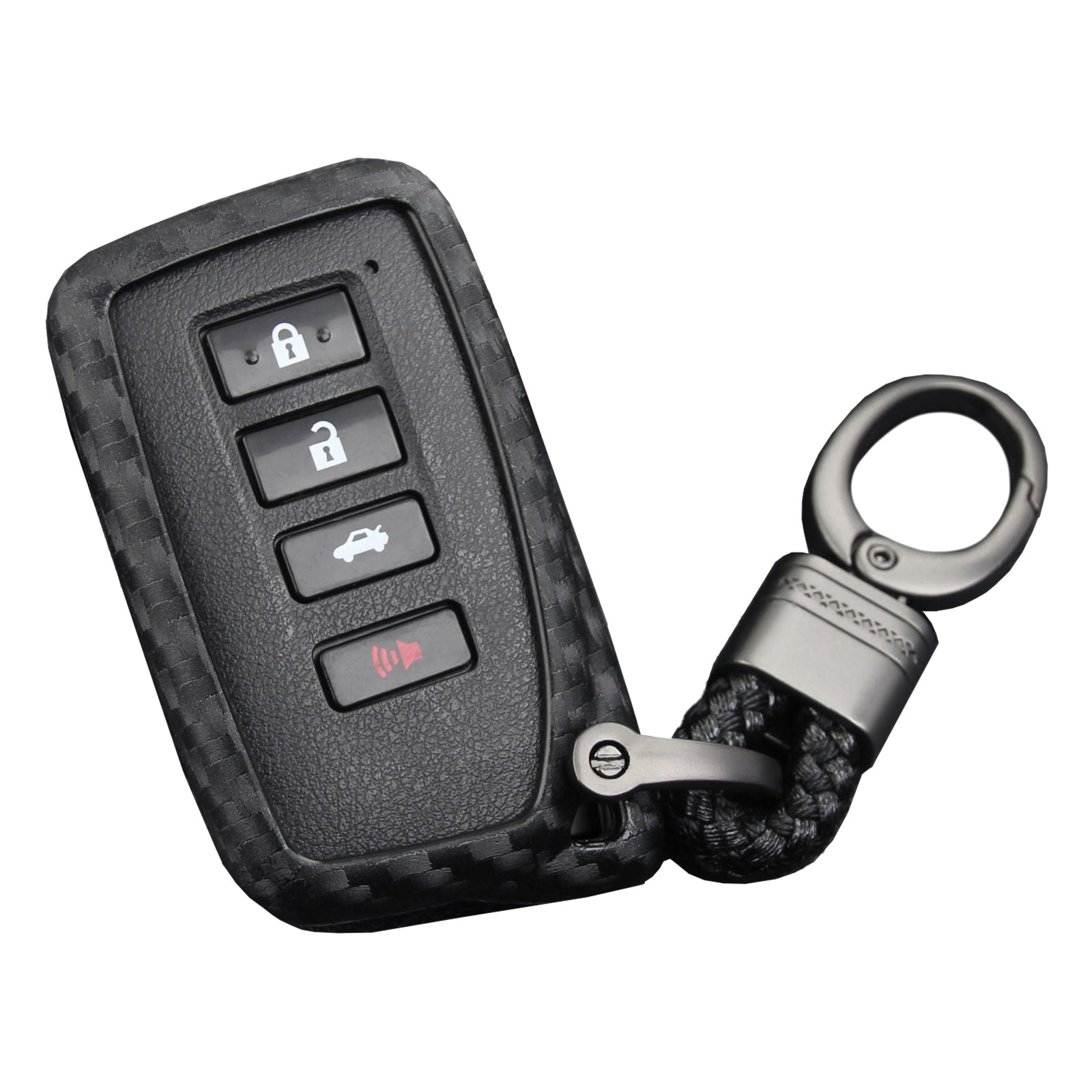 Leather Silicone Car Key Case Cover With Buckle For Lexus