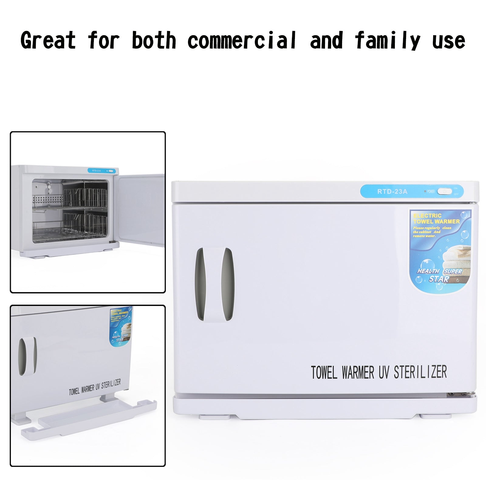 23L Hot Towel Warmer Cabinet UV Sterilizer Box Facial Salon Beauty Equipment