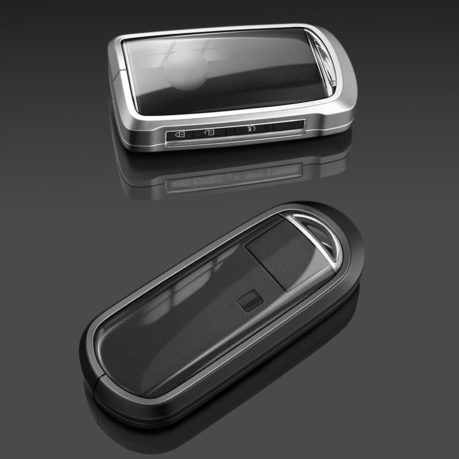 Aluminum Alloy TPU Black Car Key Case Cover With Buckle For Mazda CX-4 CX-5