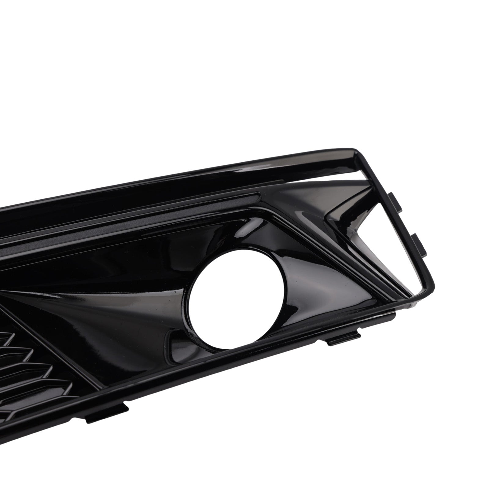 2016-2019 Audi A4 B9 S4 2PCS Black Front Bumper Foglight Grille Grill