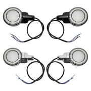 LED Flat Front Turn Signal Light For Heritage Softail Classic Touring 99-23