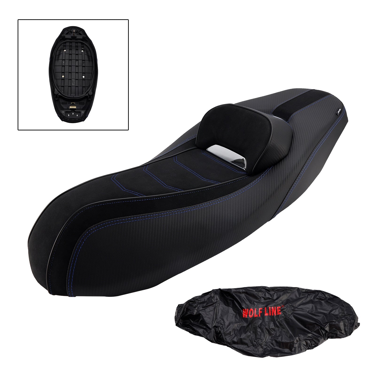 2020-2023 Fit For Yamaha Nmax155 N-Max 155 Front Raider Seat Driver Cushion Pu Blue