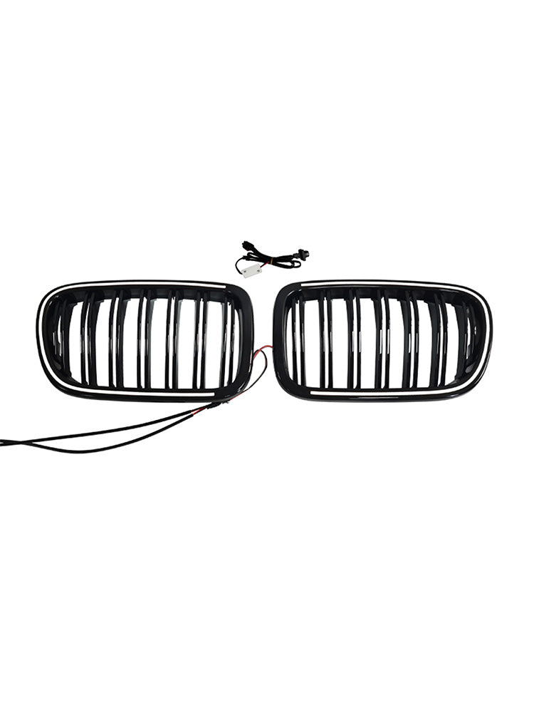 2011-2014 Fit BMW X3 F25 Dual Line Black Front Bumper Kidney Grill Grille