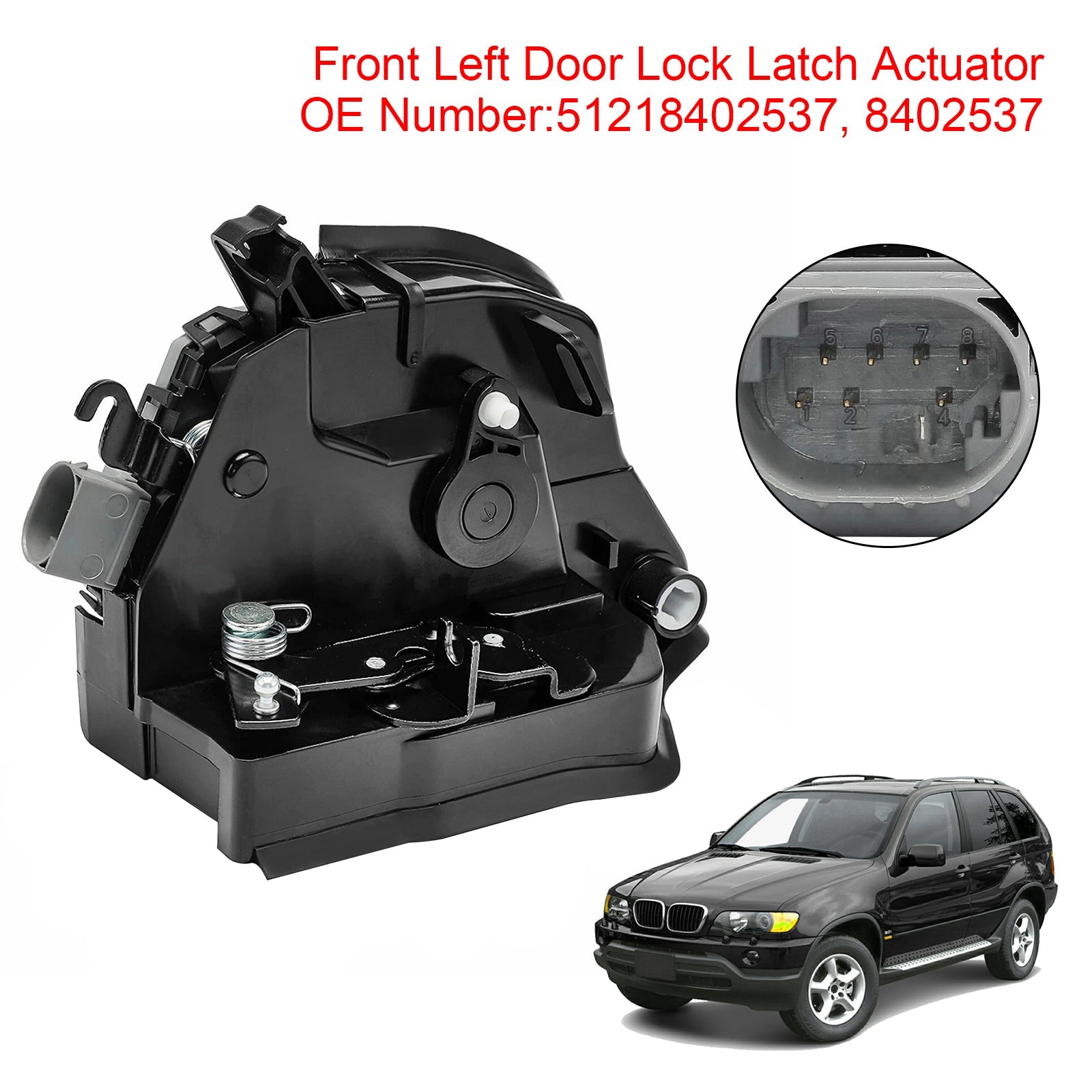 2003/10-2006/09 BMW X5 E53 3.0d 2993 ccm, 155 KW, 211 PS Front Left Door Lock Latch Catch Actuator 51218402537
