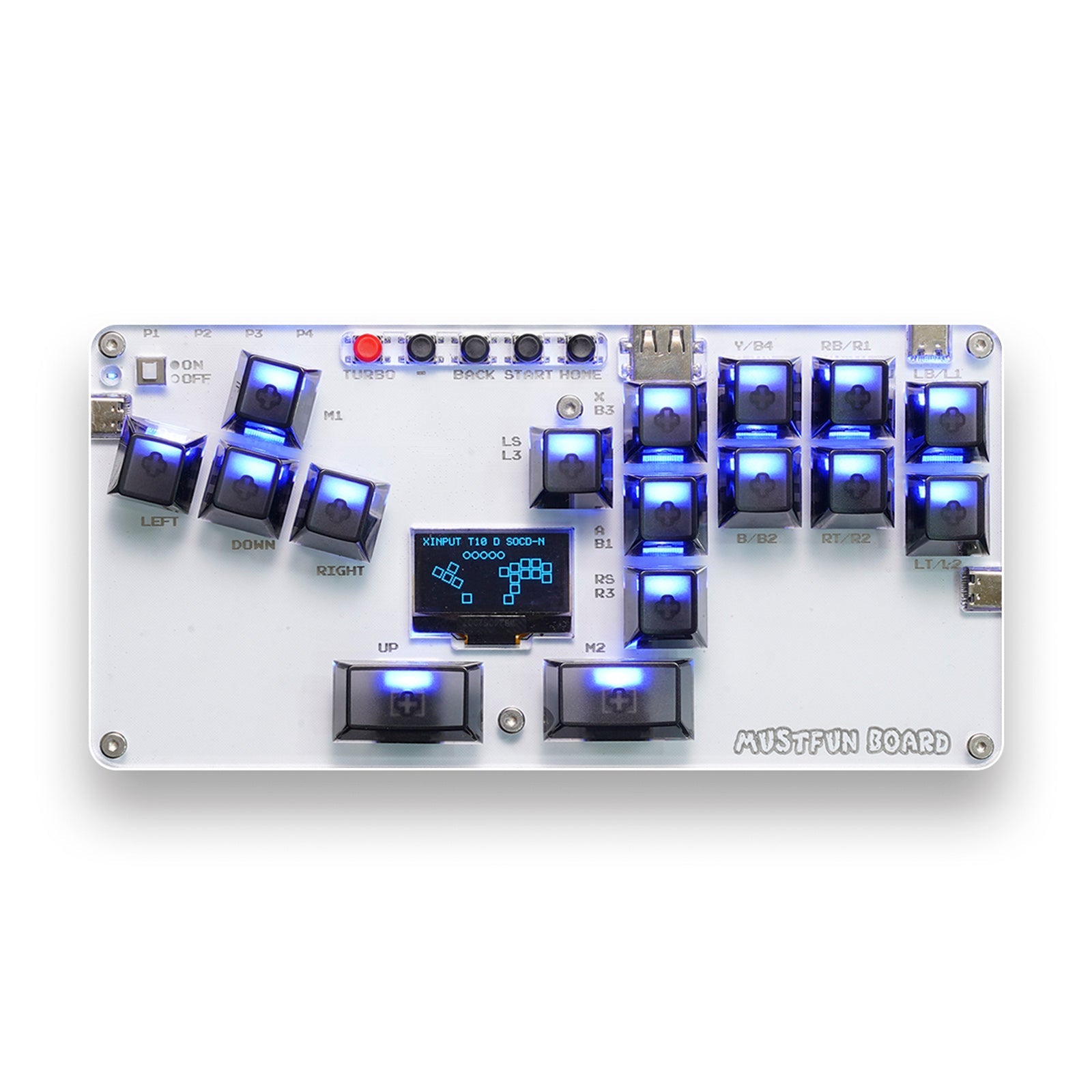 MustFun Hitbox Mini Stickless Controller Suitable For PC/PS3/PS4/Switch etc.