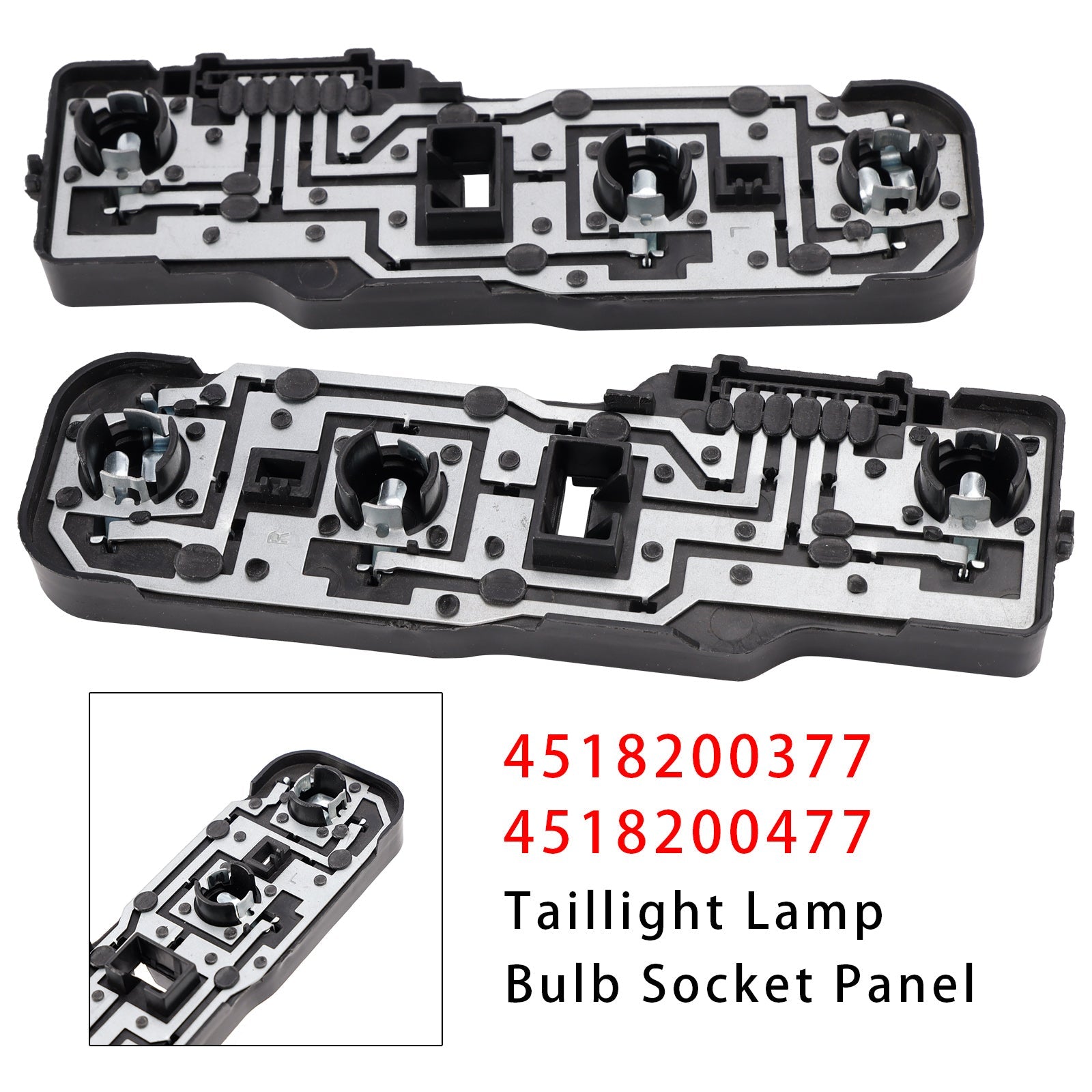 2008-2018 For Smart Fortwo Left+Right Taillight Lamp Bulb Socket Panel 4518200377