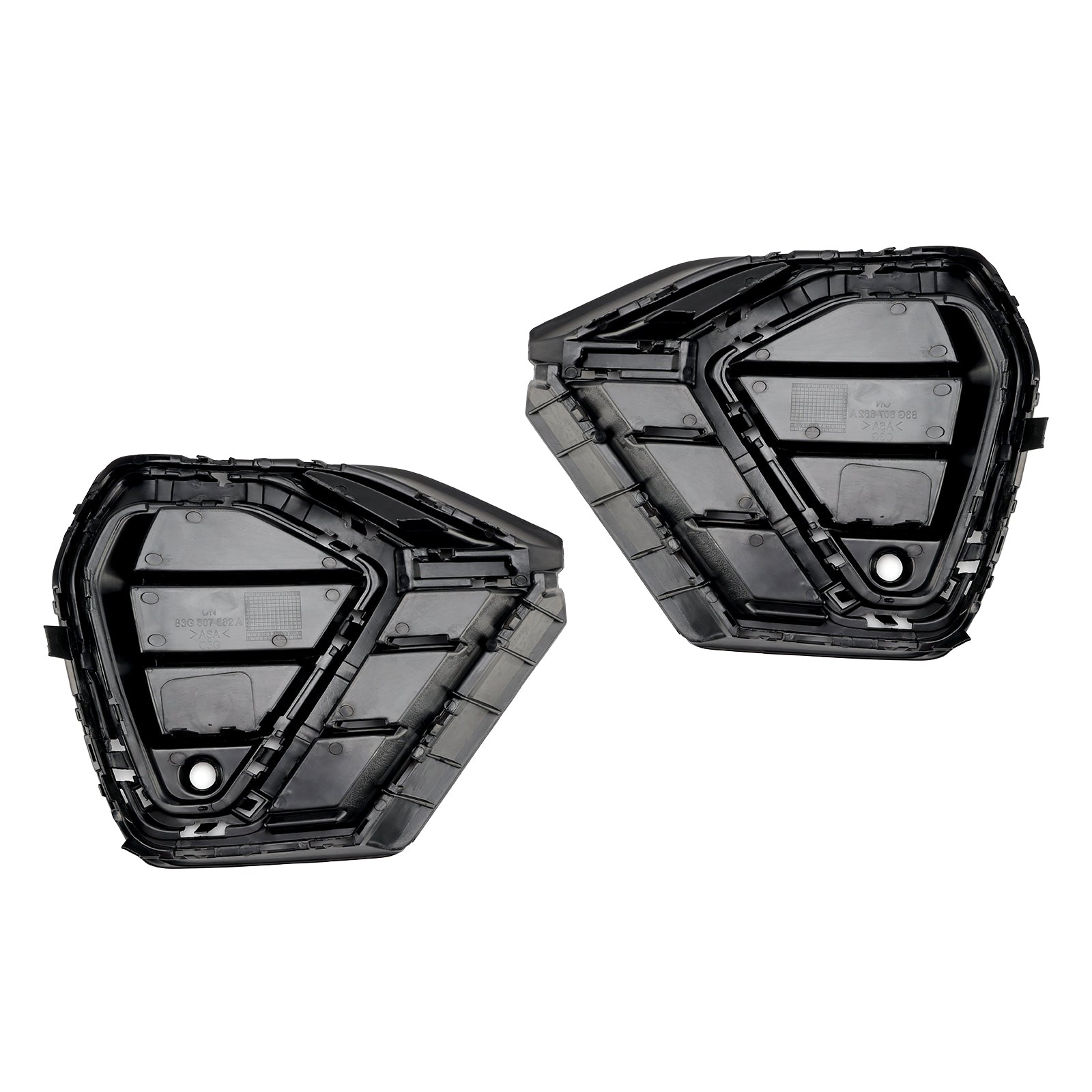 2019-2022 Audi Q3 S-Line 2PCS Gloss Black Front Bumper Grille Cover