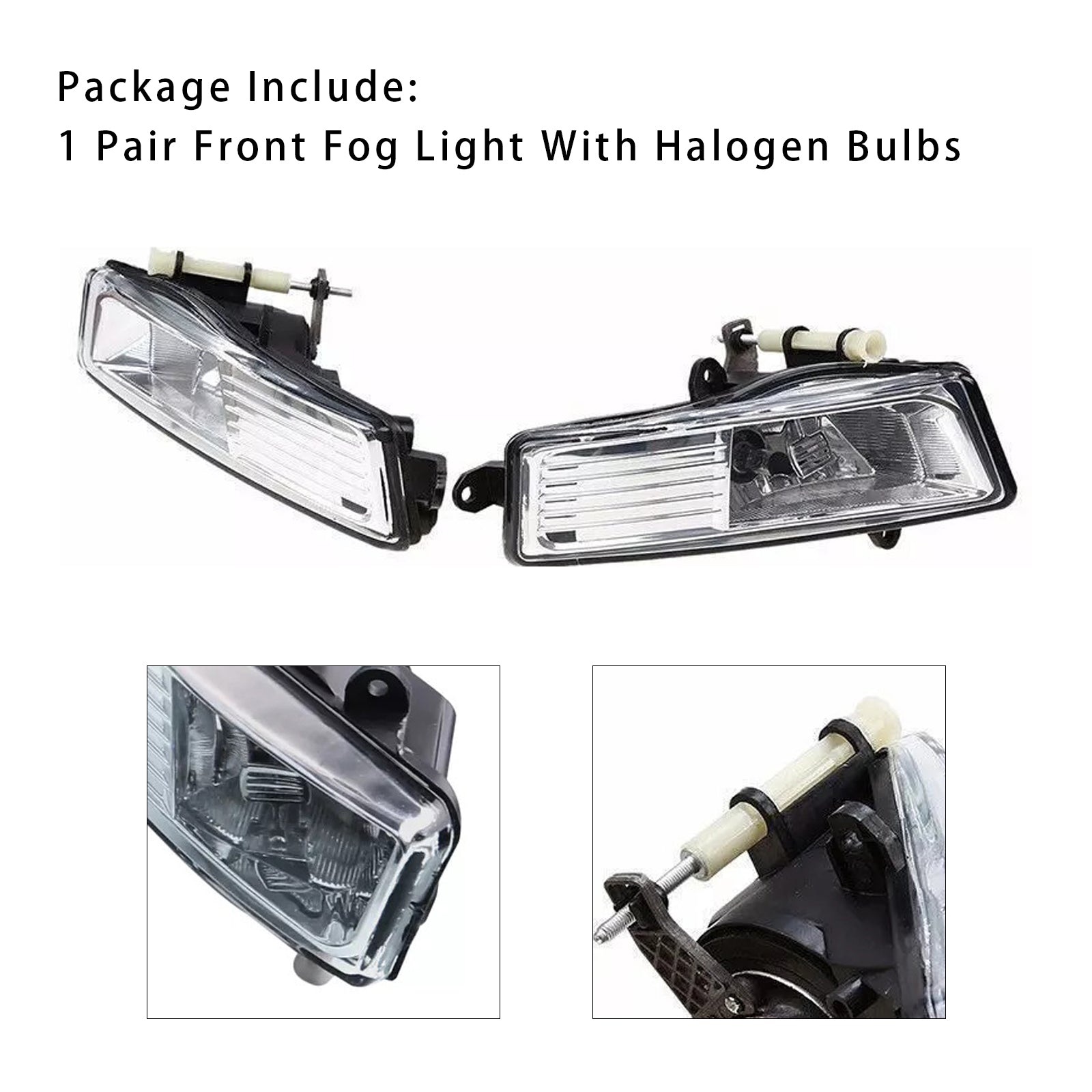 Pair Front Bumper Driving Fog Light Lamps For Audi A6 Avant 4F C6 2009-2011
