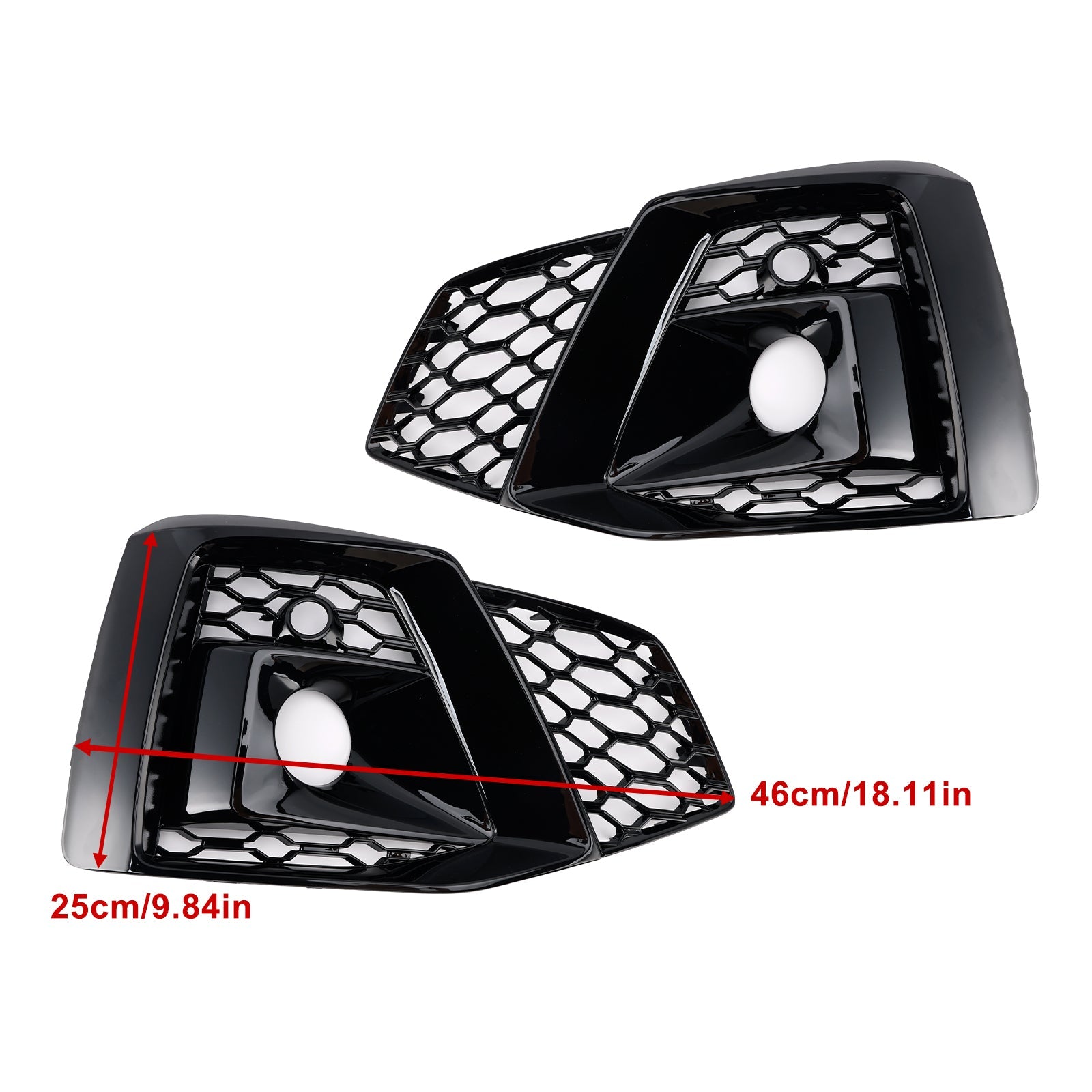 2020-2023 Audi A5 S-line S5 2PCS Front Bumper Fog Light Cover Grille 8W6807682T3Q7