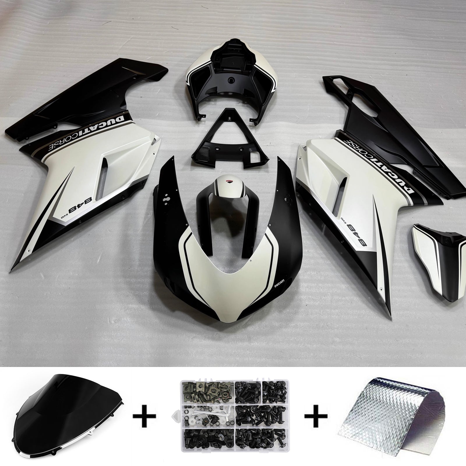 2007-2011 Ducati 1098 1198 848 Fairing Kit Bodywork ABS