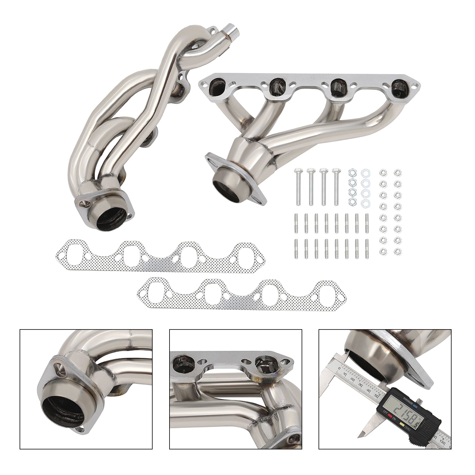 T-304 Shorty Exhaust Headers Manifold Fit Ford F150/F250/Bronco 5.8L 1987-96
