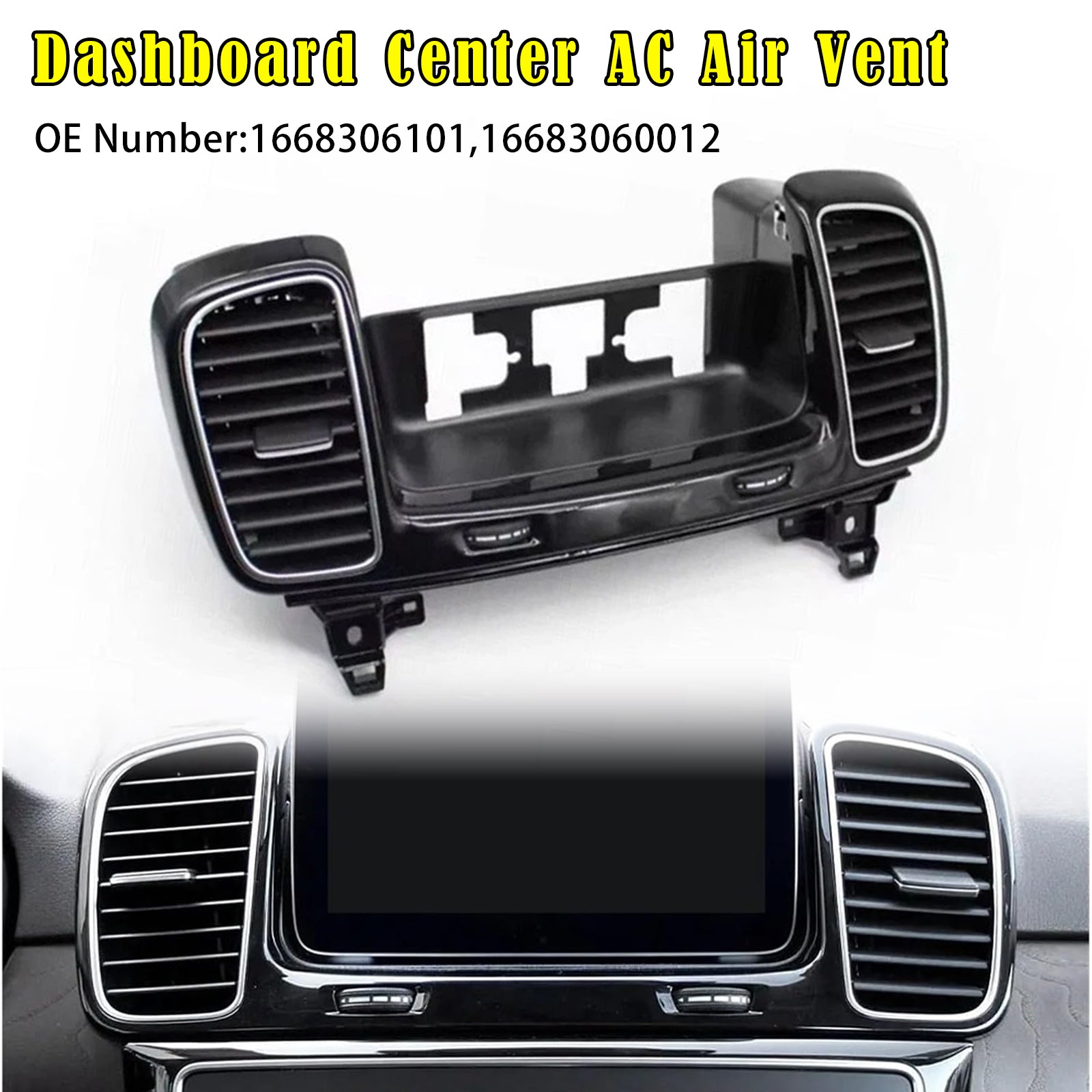 Dashboard Center Air Vent Grille Panel For Mercedes W166 W292 2016-2019
