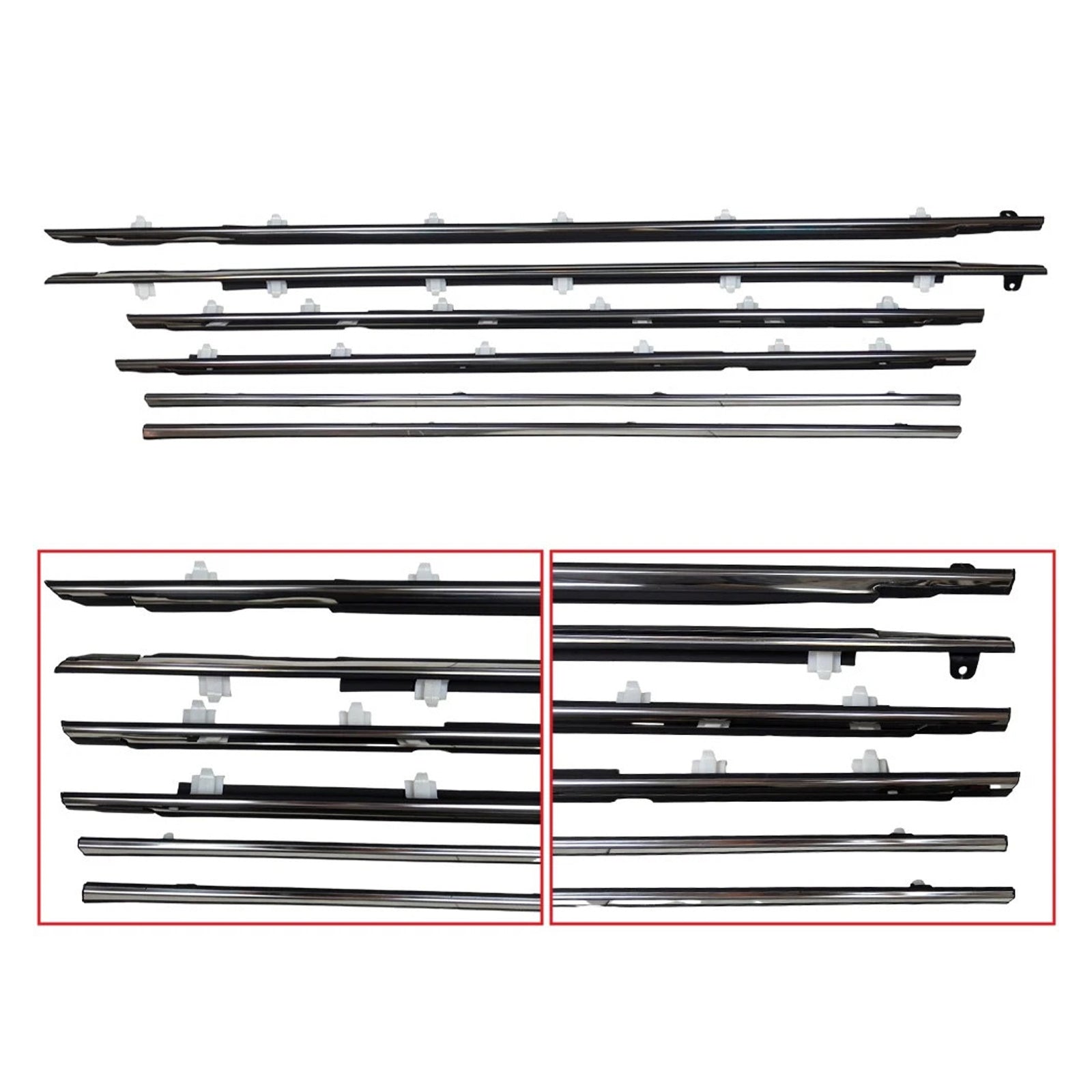 1996-1998 Lexus LX450 FZJ80 6PCS Door Belt Molding 75710-60011 75720-60011