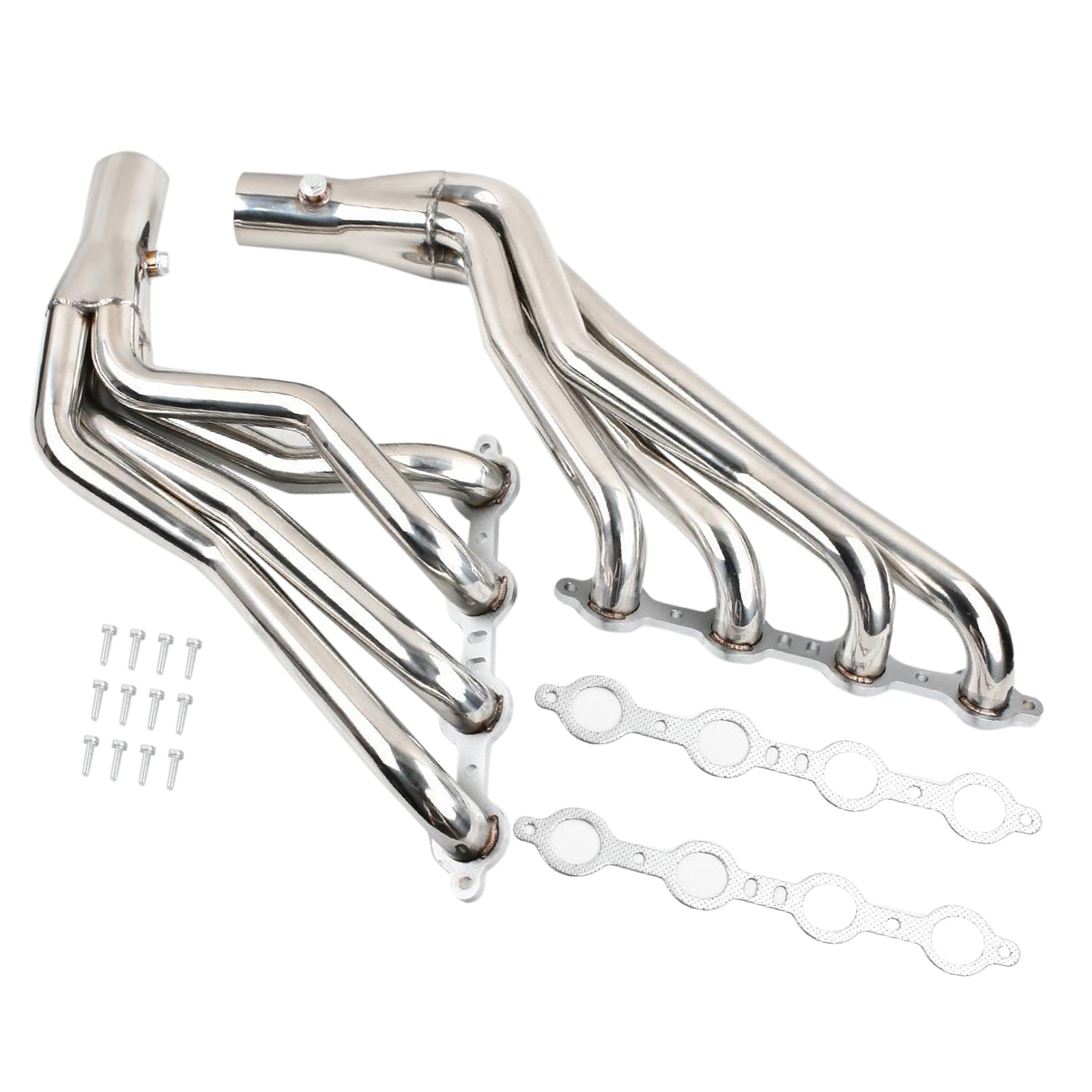 Exhaust Manifold Header Fit Chevy 1999-2006 1-3/4" GMC Sierra 4.8 5.3 6.0 V8