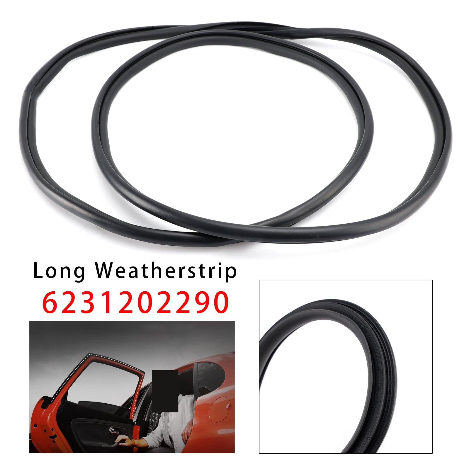 Front Left Door Weatherstrip Seal 6231202290 For Toyota Corolla 2014-2019 Sedan