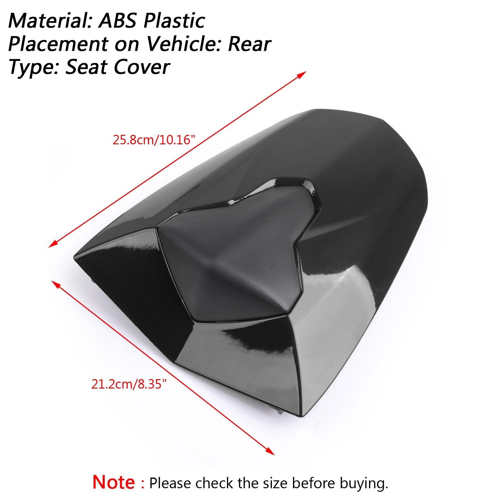 2013-2018 Daytona 675 and 675R ABS Rear Passenger Seat Cover Cowl