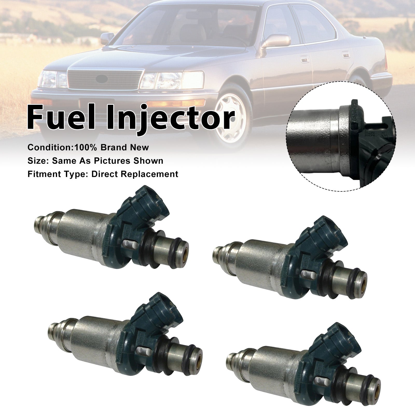 4Pcs Fuel Injector For Lexus LS400 1992-1997 SC400 1992-1997 23250-50020