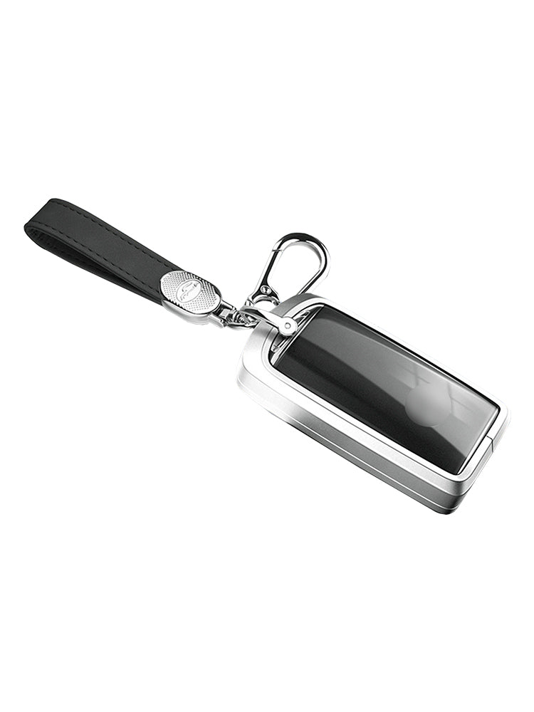Aluminum Alloy TPU Silvery Car Key Case Cover With Buckle For Mazda CX-4 CX-5