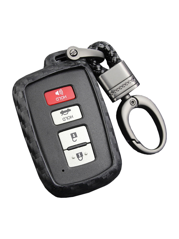 Leather Silicone Car Key Case Cover With Buckle For Toyota Highlander