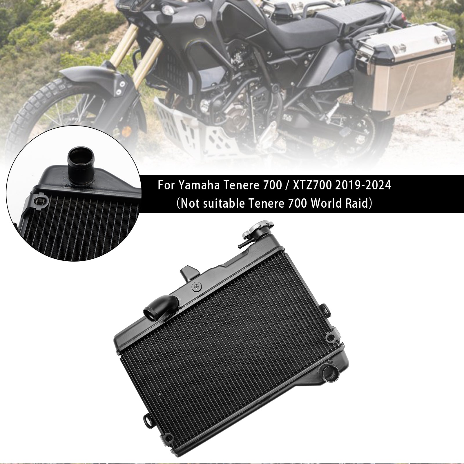 2019-2024 Yamaha Tenere 700 XTZ700 Radiator Cooling Engine Cooler