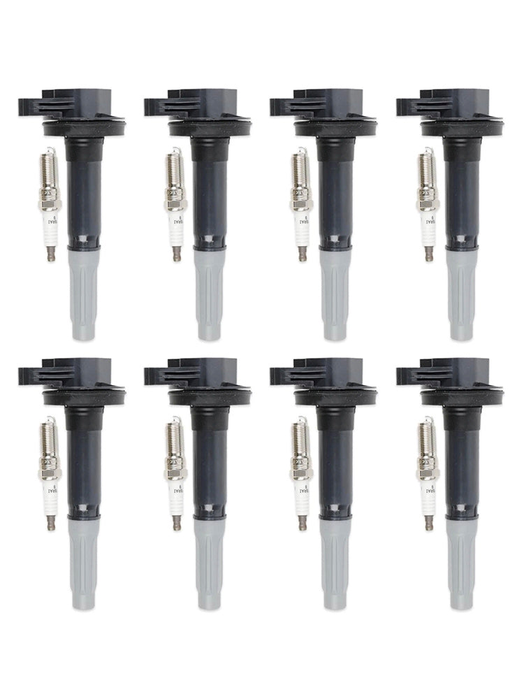 UF824 For Ford Mustang V8 5.0L 2016-2017 8xIgnition Coil + 8xIridium Spark Plug