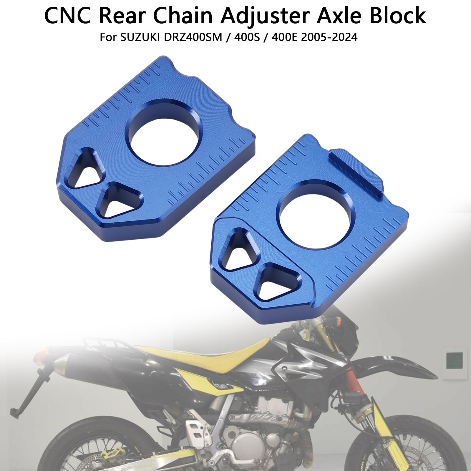 2005-2024 SUZUKI DRZ400SM 400S 400E CNC Rear Chain Adjuster Axle Block