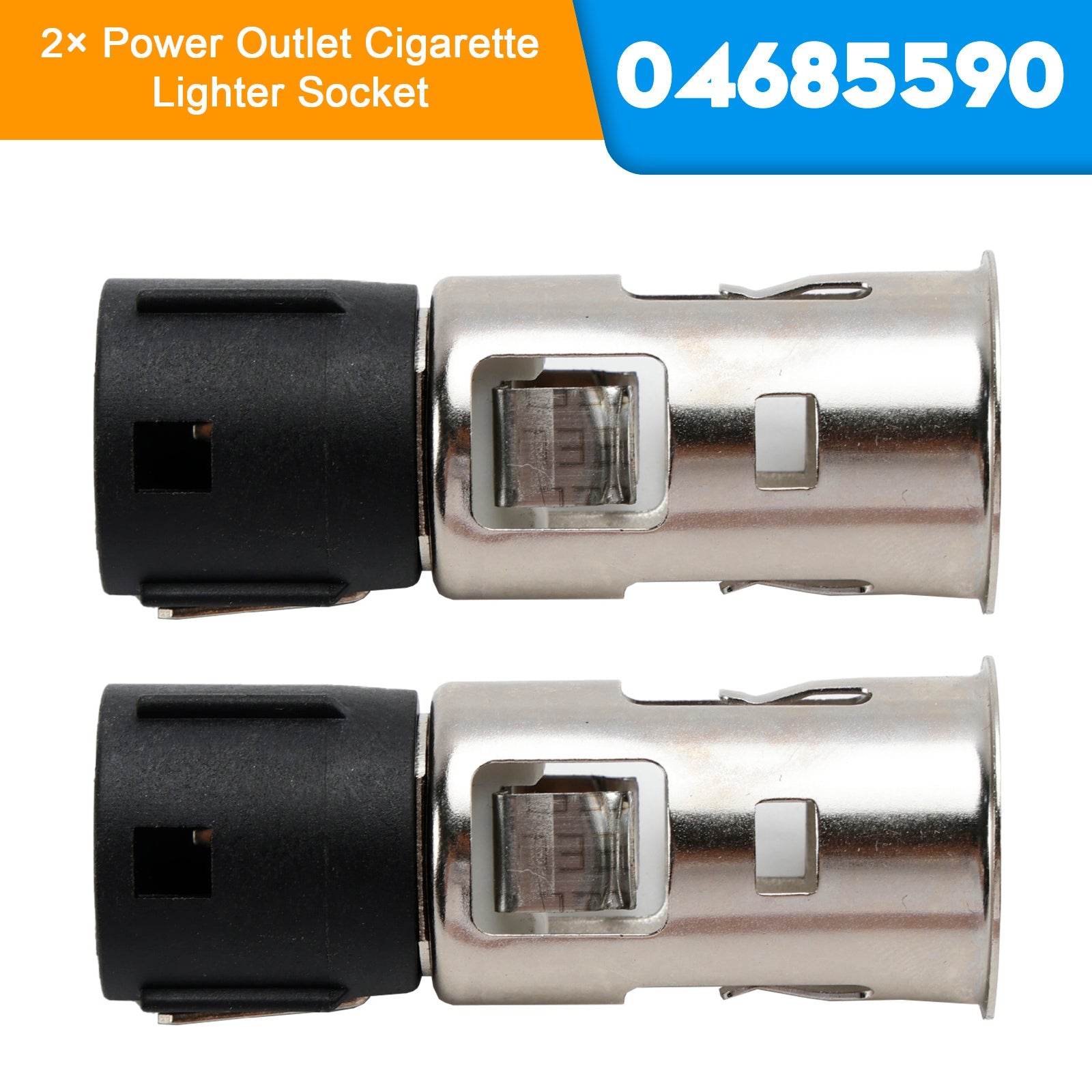 2× Power Outlet Cigarette Lighter Socket 04685590 for Dodge Ram