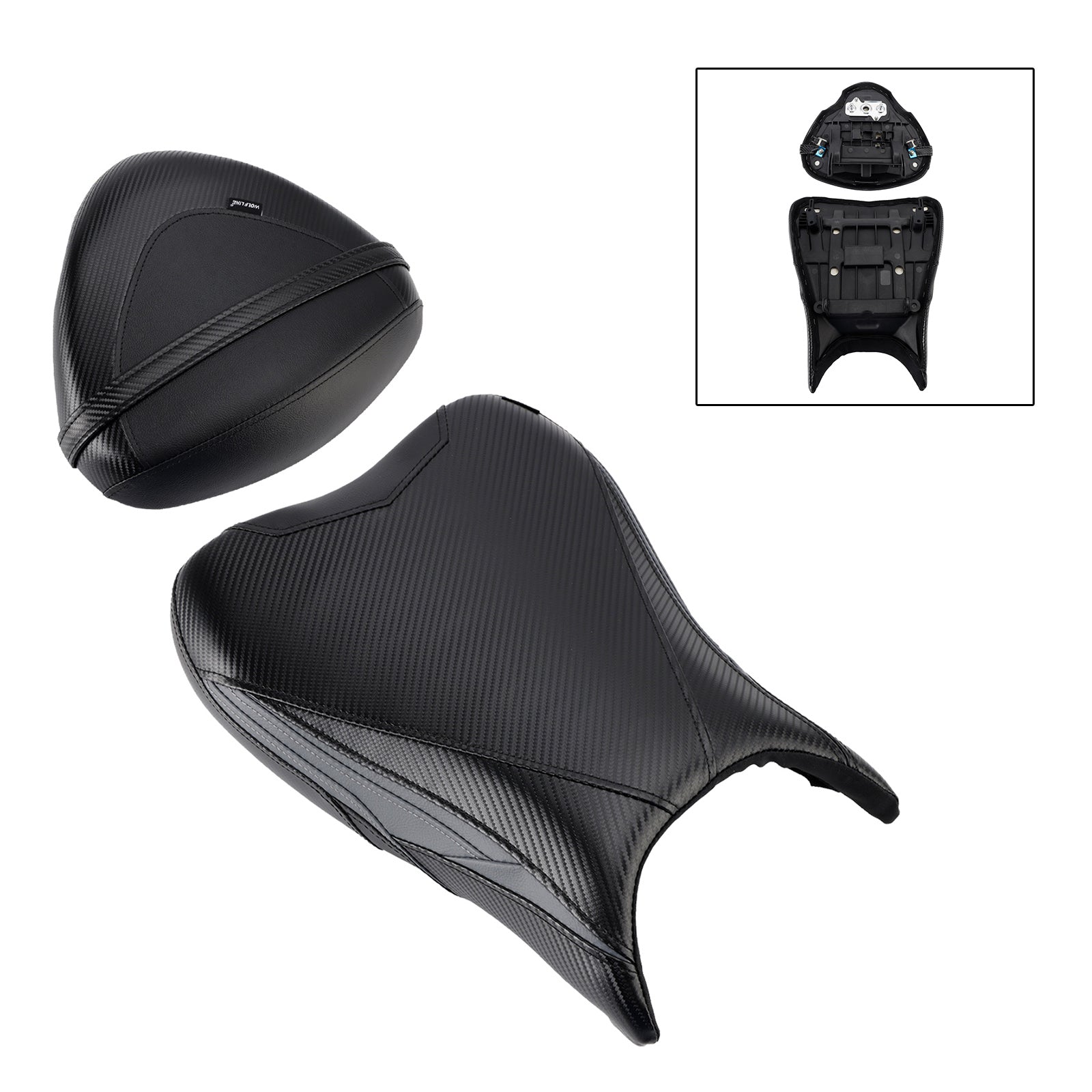 2022-2024 For Suzuki Gsx1300R Front&Rear Raider Passenger Cushion Kit Black2