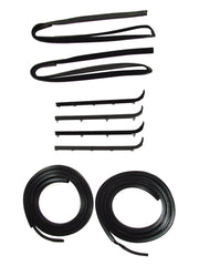 1987-1997 Ford F350 Truck Front Door Weatherstrip Seal Kit 8PCS Door Window Sweep Weatherstrip Seal Kit