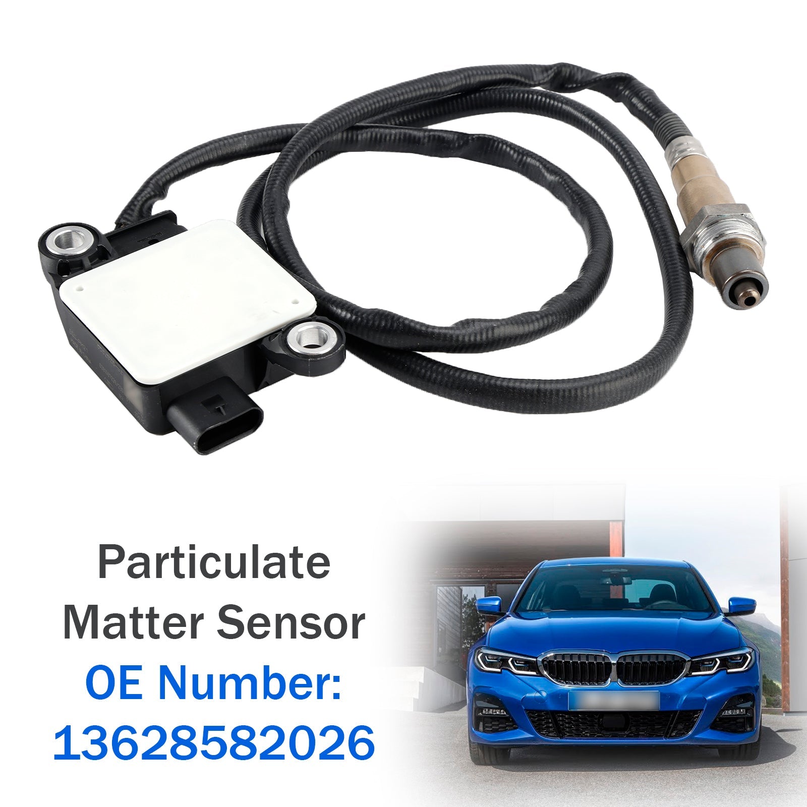11/2015-06/2020 BMW 7 (G11, G12) 740 d, Ld xDrive Saloon Diesel Particulate Matter Sensor 13628582026