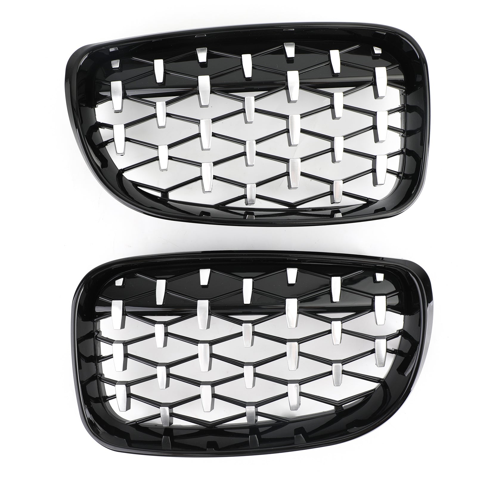 Front Grille Fit for BMW 1 Series E81 E87 E82 E88 128i 135i 2008-2012 Black & Chrome Generic