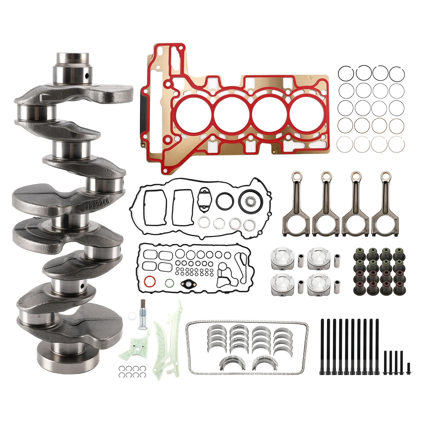2010-2017 BMW 520i (EUR) F10 F11 N20 Overhaul Rebuild Kit Crankshaft/Conrods/Piston Kit/Gasket 11257640166