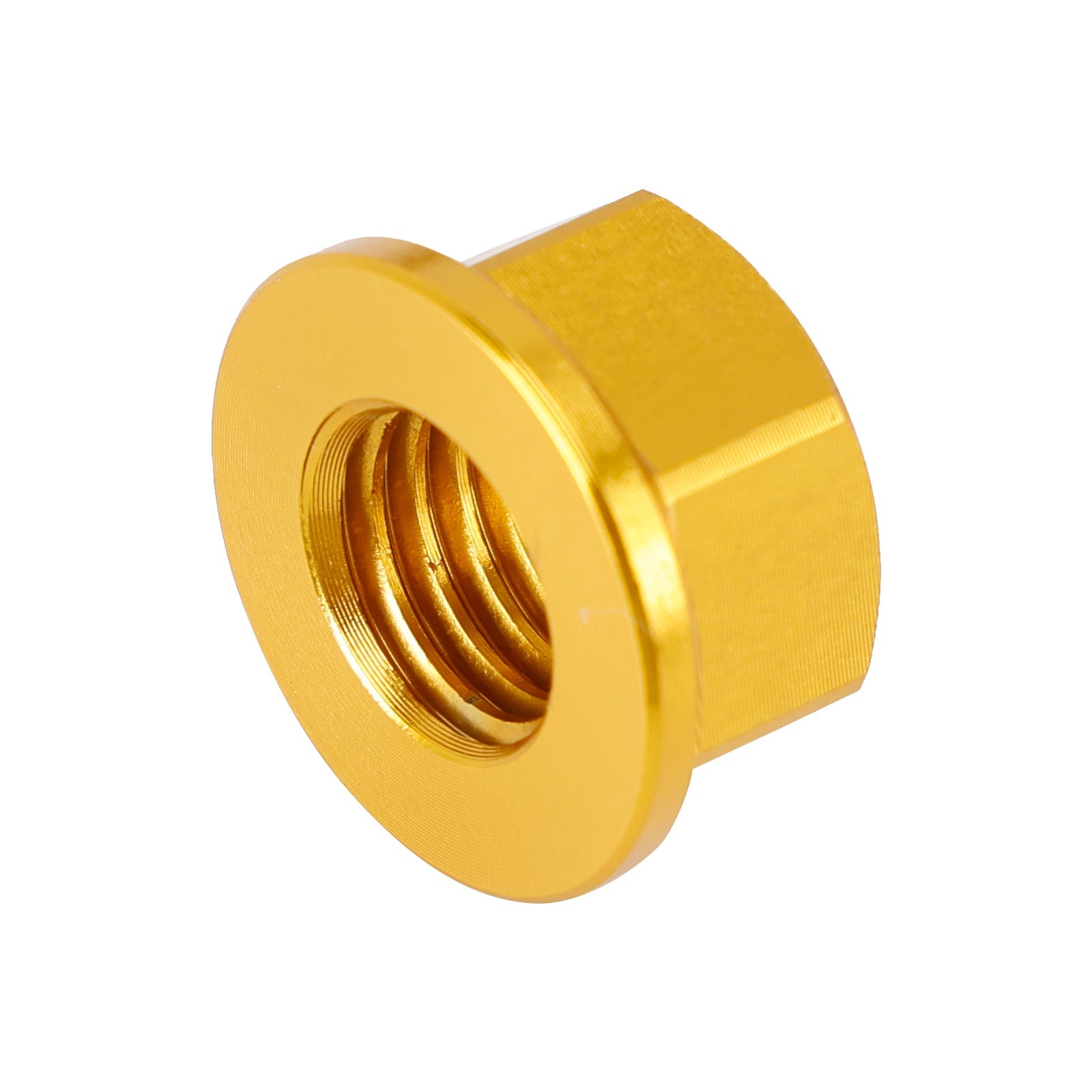 6 Pack Aluminum Rear Sprocket Flange Nuts M10X1.5mm Gold For Motorcycle Bike