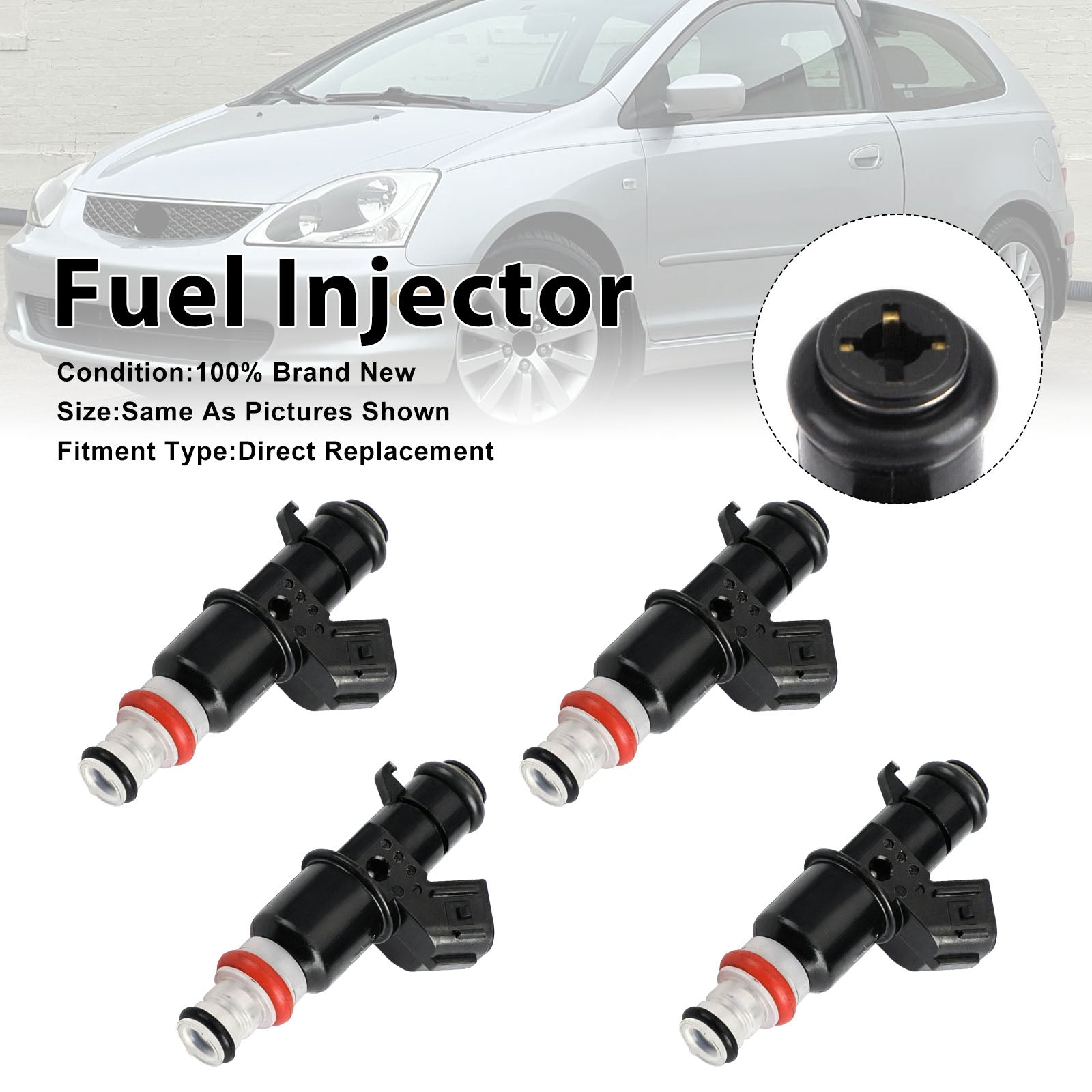 4Pcs Fuel Injector For Honda Civic Si 02-05 CR-V 2002-2004 16450-PPA-A01