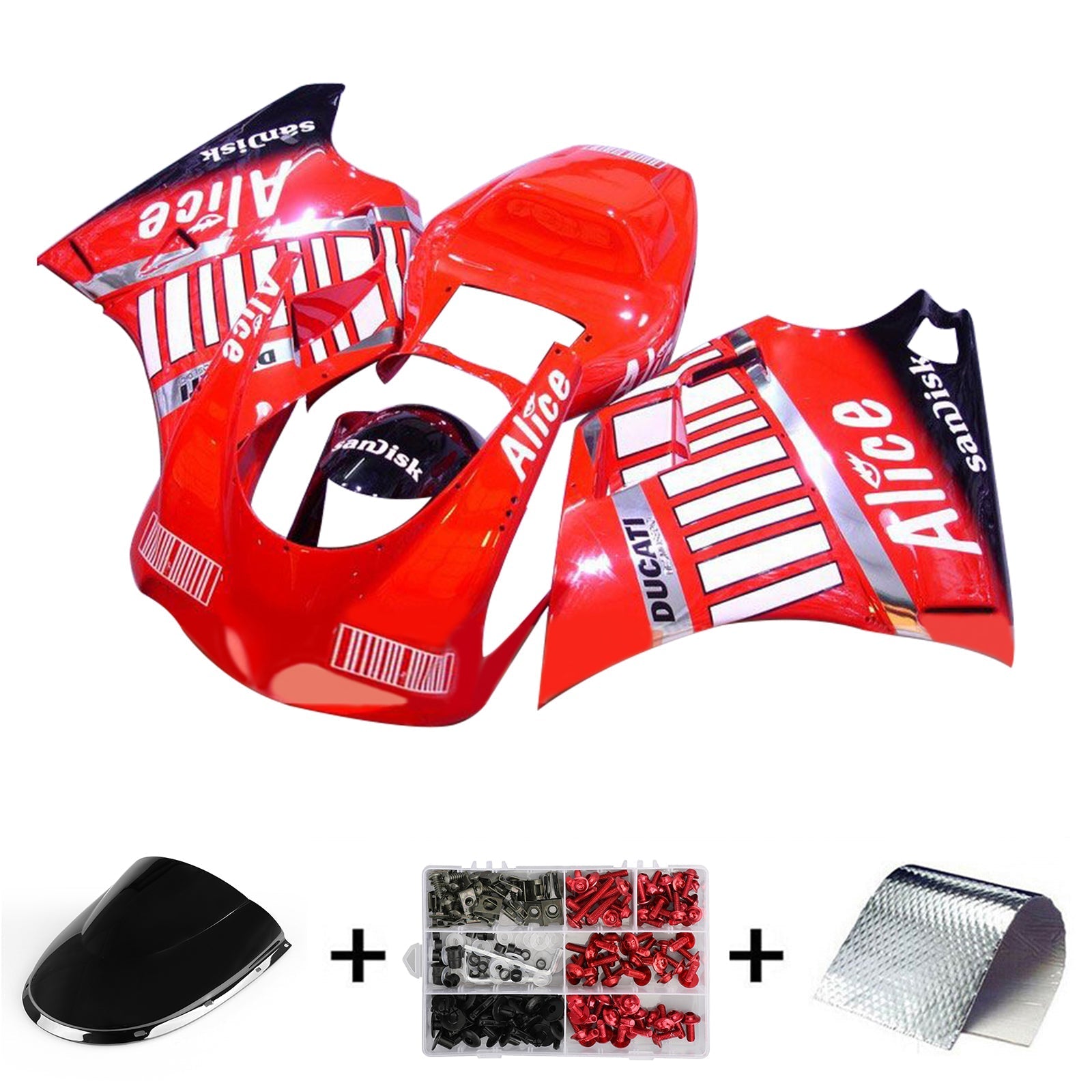 1996-2002 Ducati 996 748 916 998 Fairing Kit Bodywork ABS #103